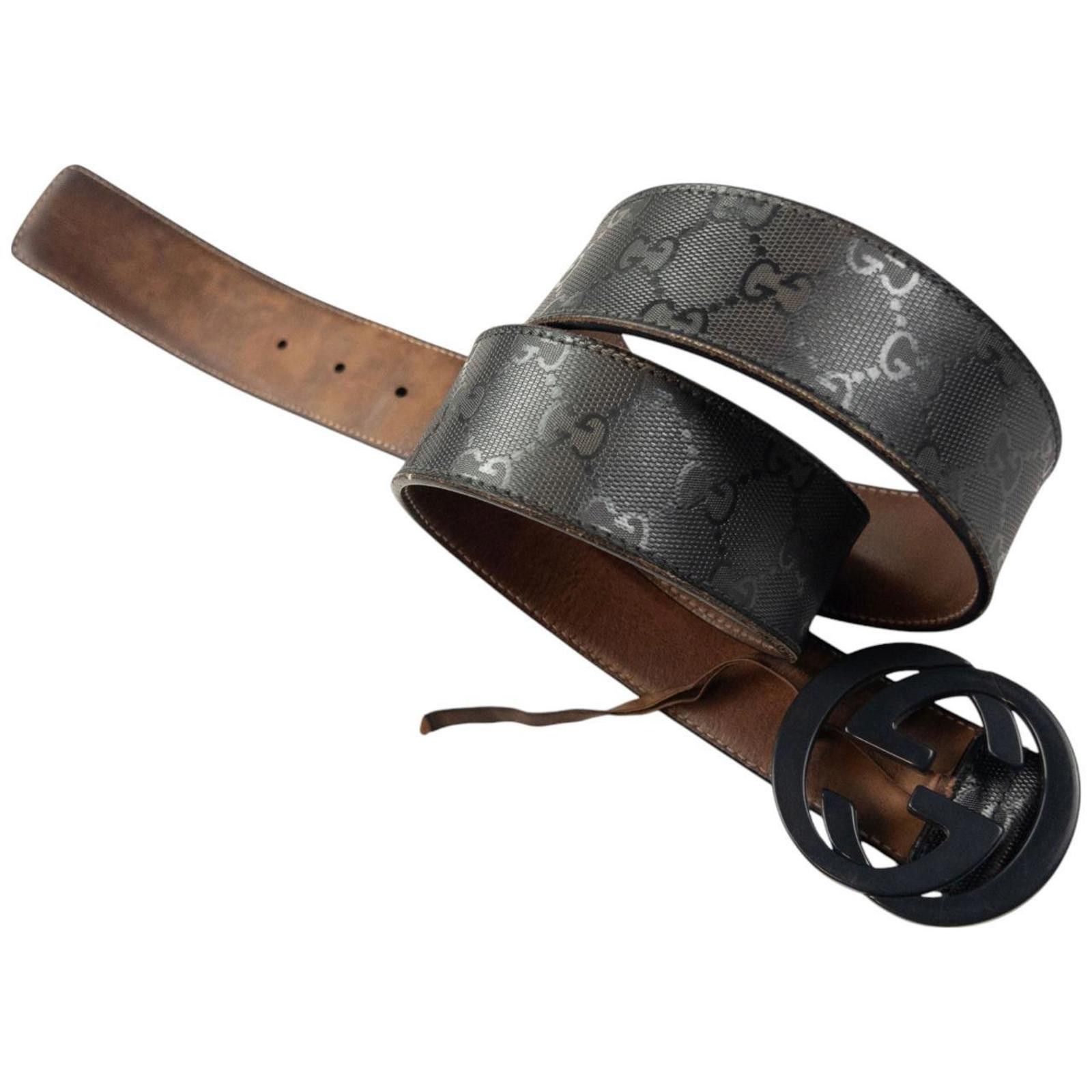 Gucci Vintage Gucci Monogram Belt Size W34 Size ONE SIZE - 6 Thumbnail