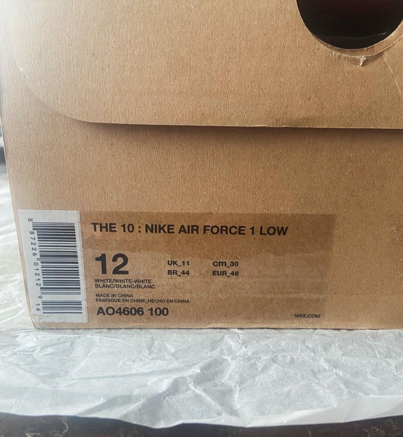 Nike Nike Off-White Air Force 1 (The Ten) Size US 12 / EU 45 - 14 Thumbnail