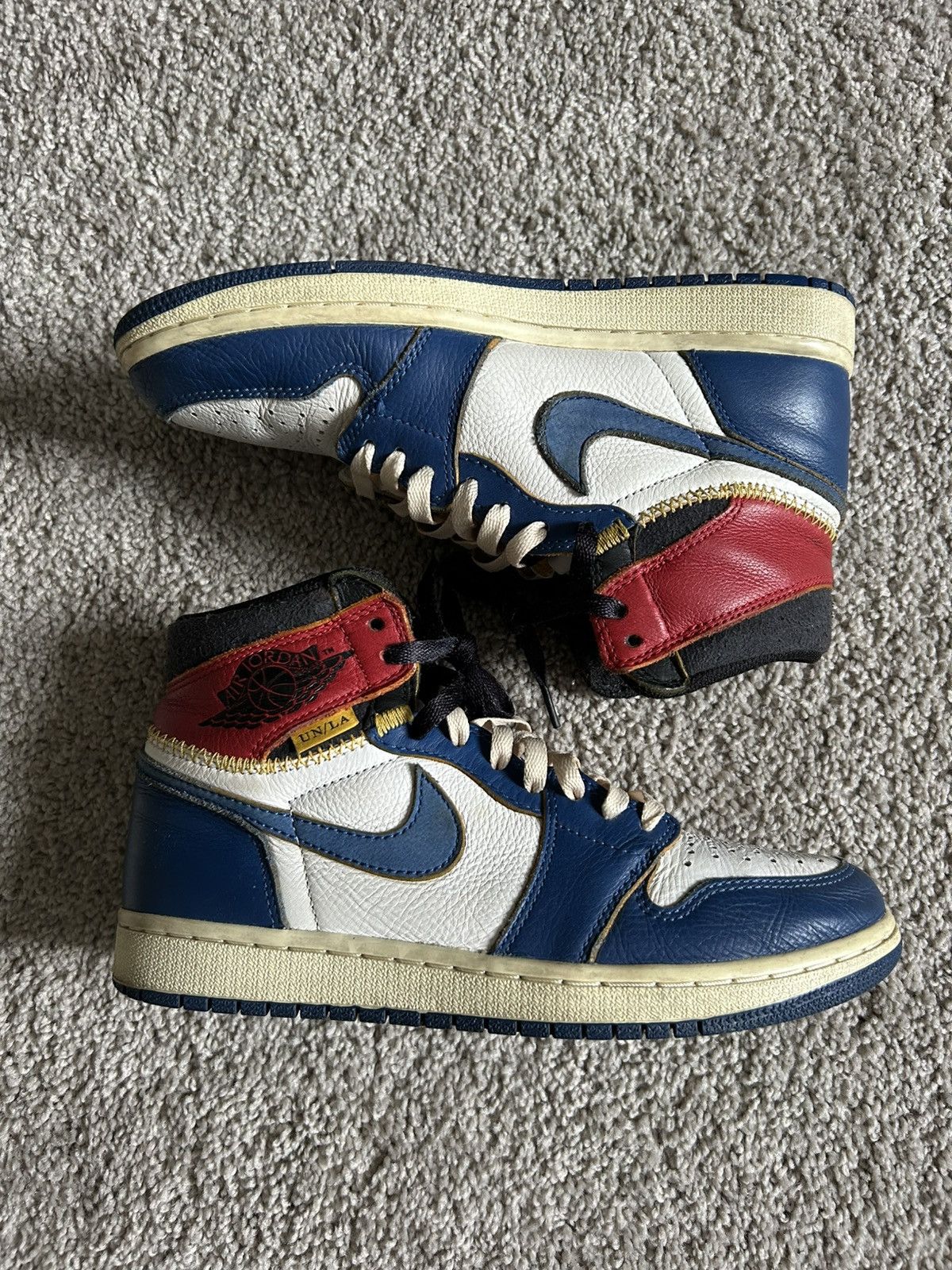 Union LA Air Jordan Retro 1 High NRG Storm Blue Size 7