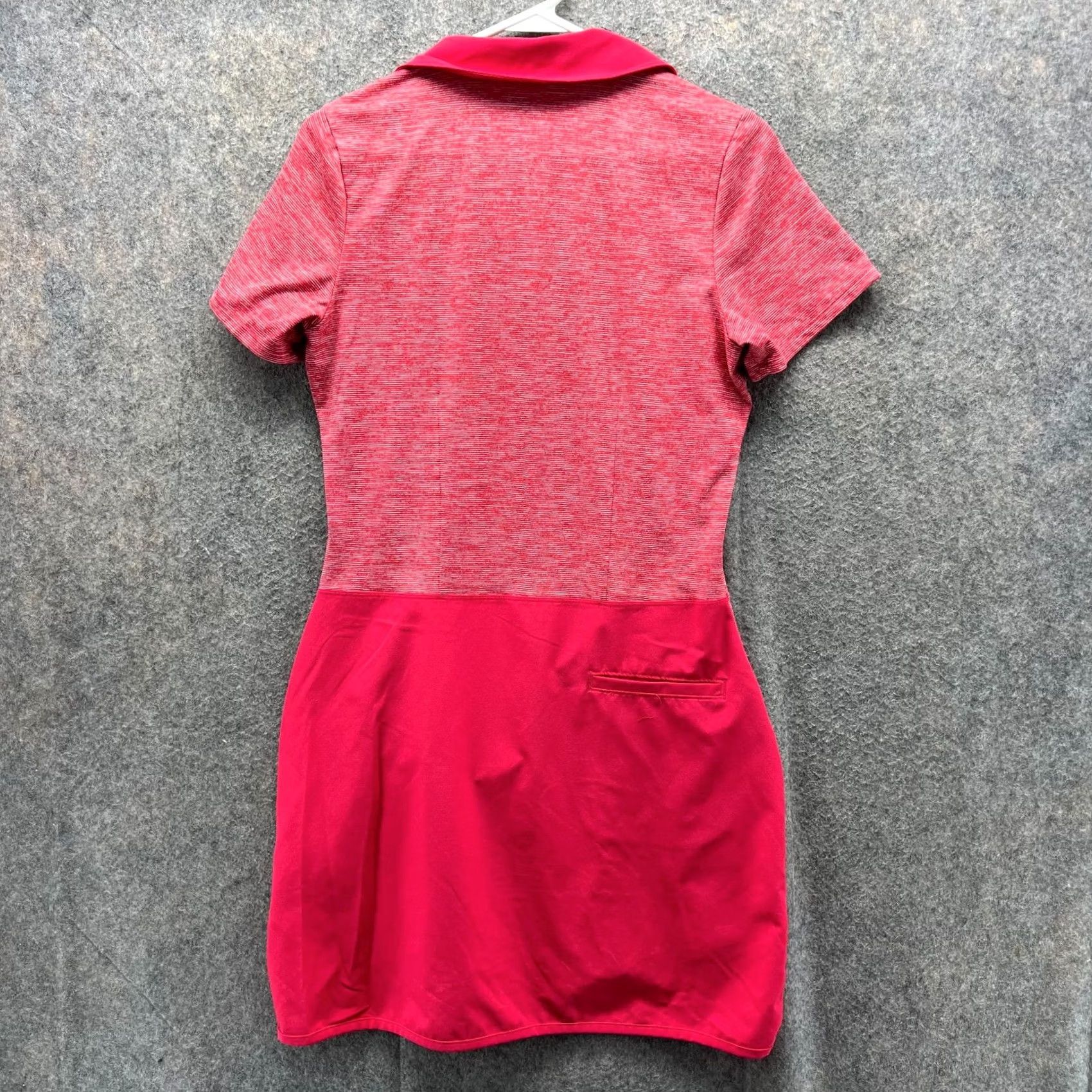 Adidas Adidas Polo Shirt Dress Women M Pink Knit Spandex Short Sleeve Collared Knee Length Casual Dress Size M / US 6-8 / IT 42-44 - 4 Thumbnail