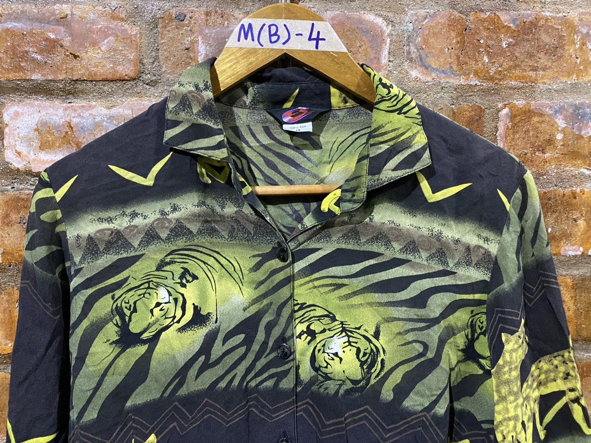 Japanese Brand × Toyo Enterprises × Vintage 1980’s ES Japan Silk tiger Animal print Size M / US 6-8 / IT 42-44 - 3 Thumbnail