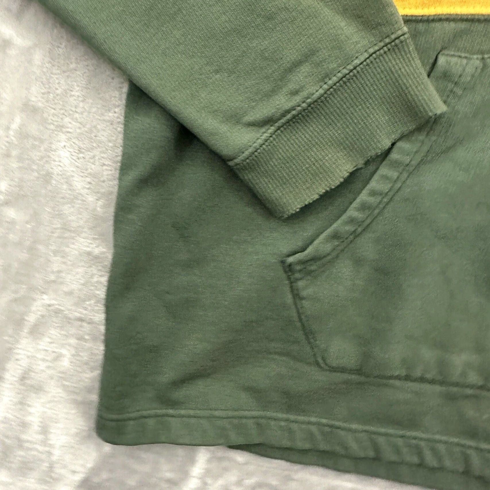 Champion VINTAGE Champion Hoodie Mens XL Yellow Green Rugby La Moyne Dolphins Stripes Pullover Size US XL / EU 56 / 4 - 7 Thumbnail