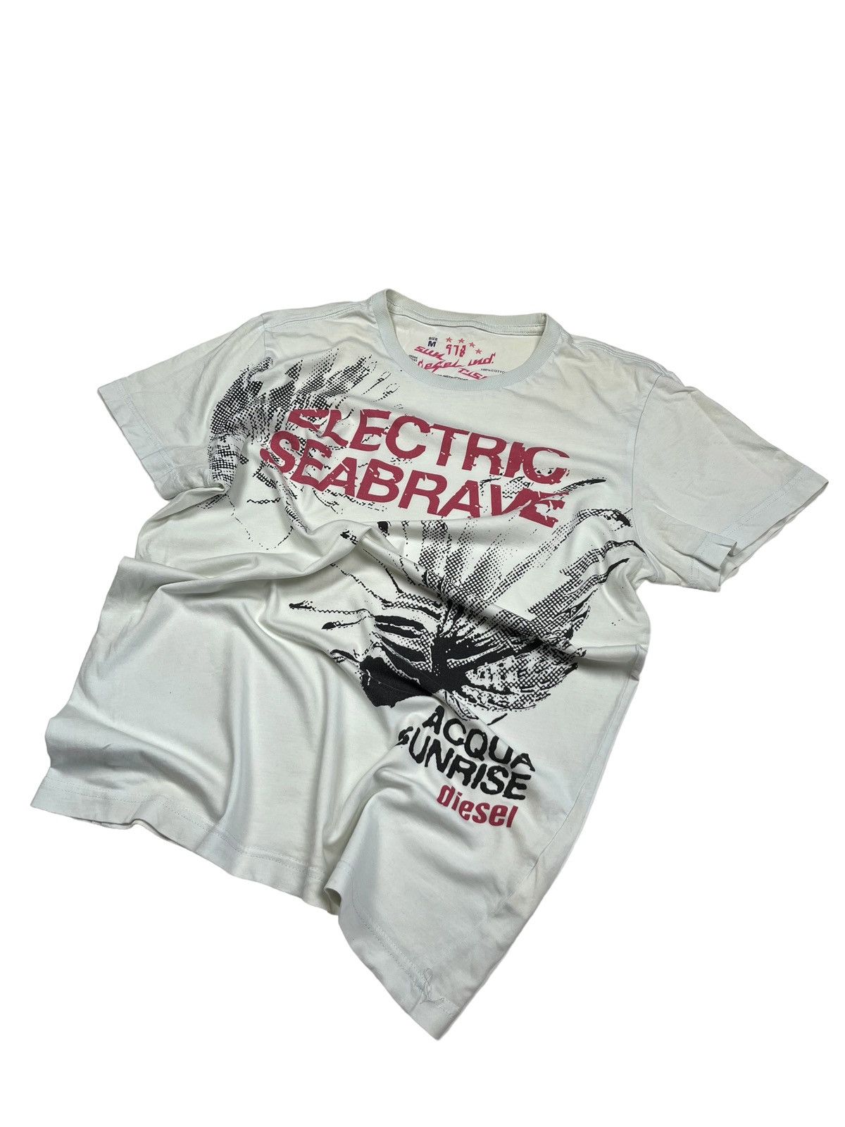 Japanese Brand Vintage Diesel Electric Seabrave Rave T-shirt Punk Techno Size US S / EU 44-46 / 1 - 2 Thumbnail