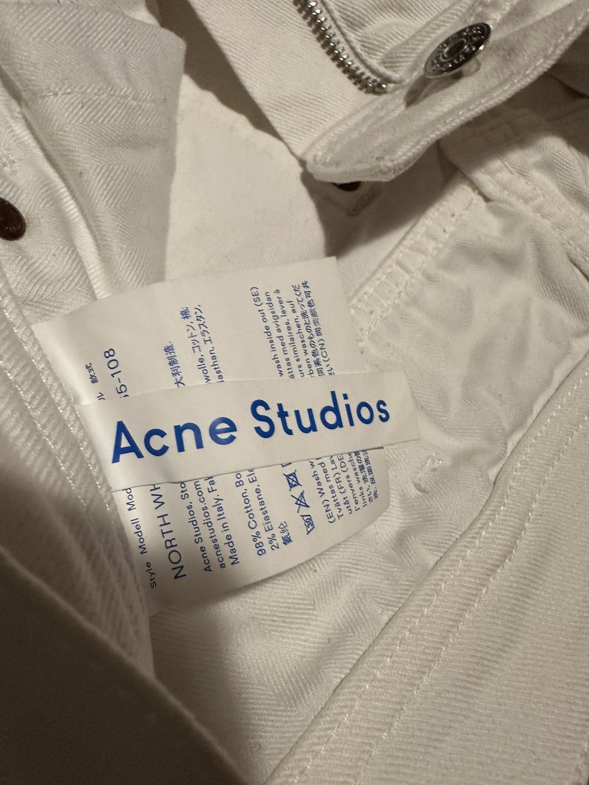 Acne Studios Acne Studios White Slim Denim Bla Konst Size US 30 / EU 46 - 4 Thumbnail