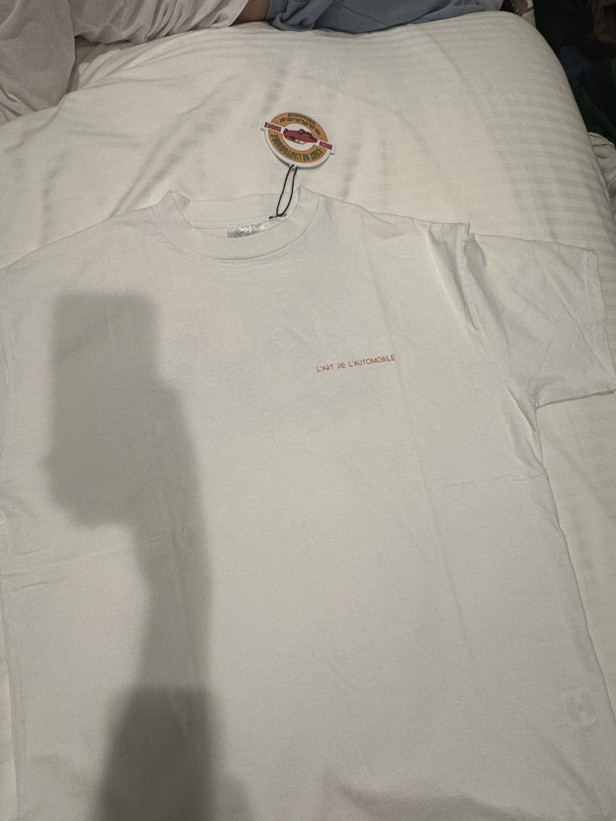 Kar L'ART PAPAYA ORANGE F1 LM WHITE T-SHIRT Size US XL / EU 56 / 4 - 4 Thumbnail