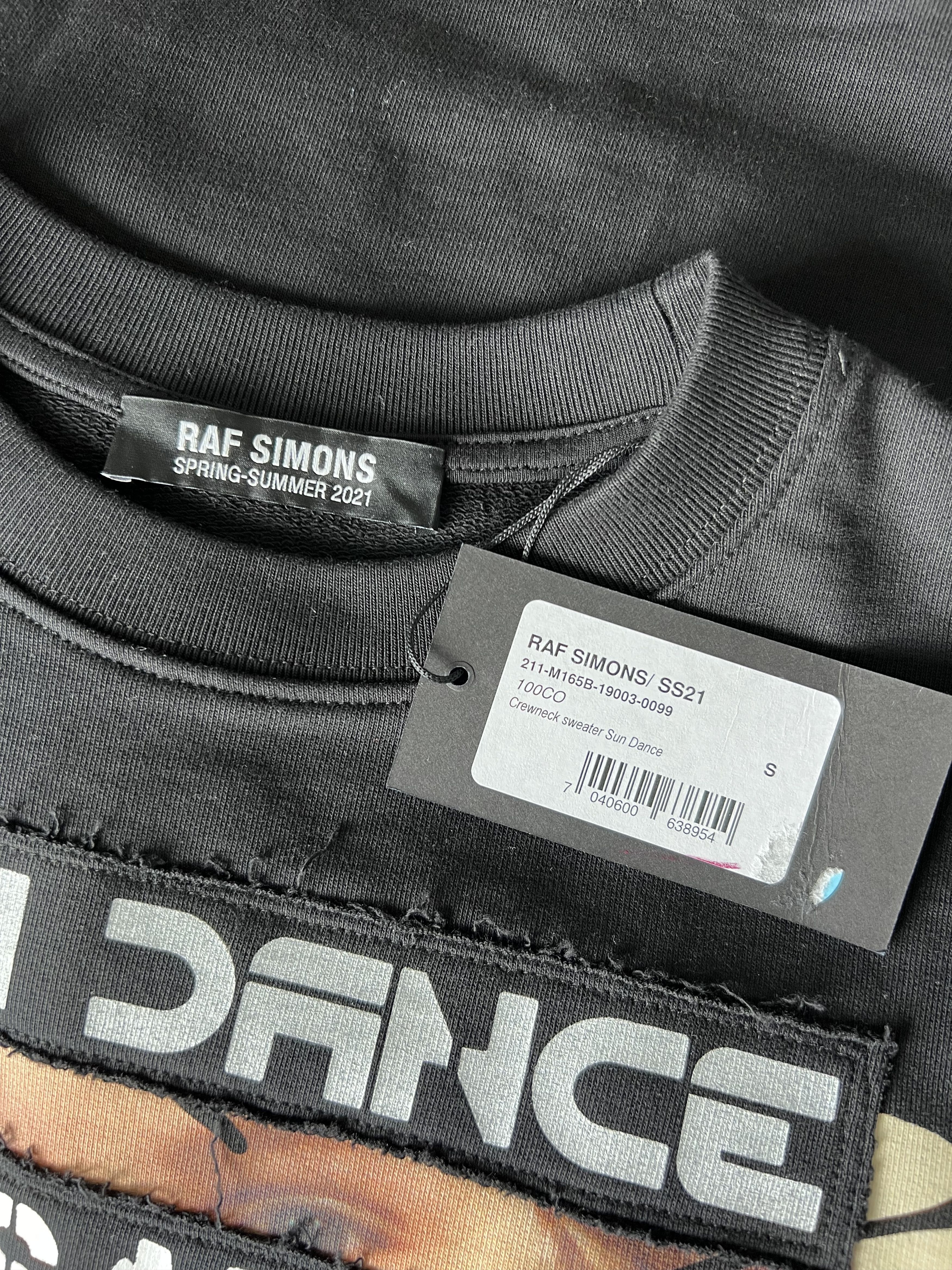 Raf Simons Raf Simons Sun Dance Crewneck Sweatshirt in Black Size US S / EU 44-46 / 1 - 5 Thumbnail