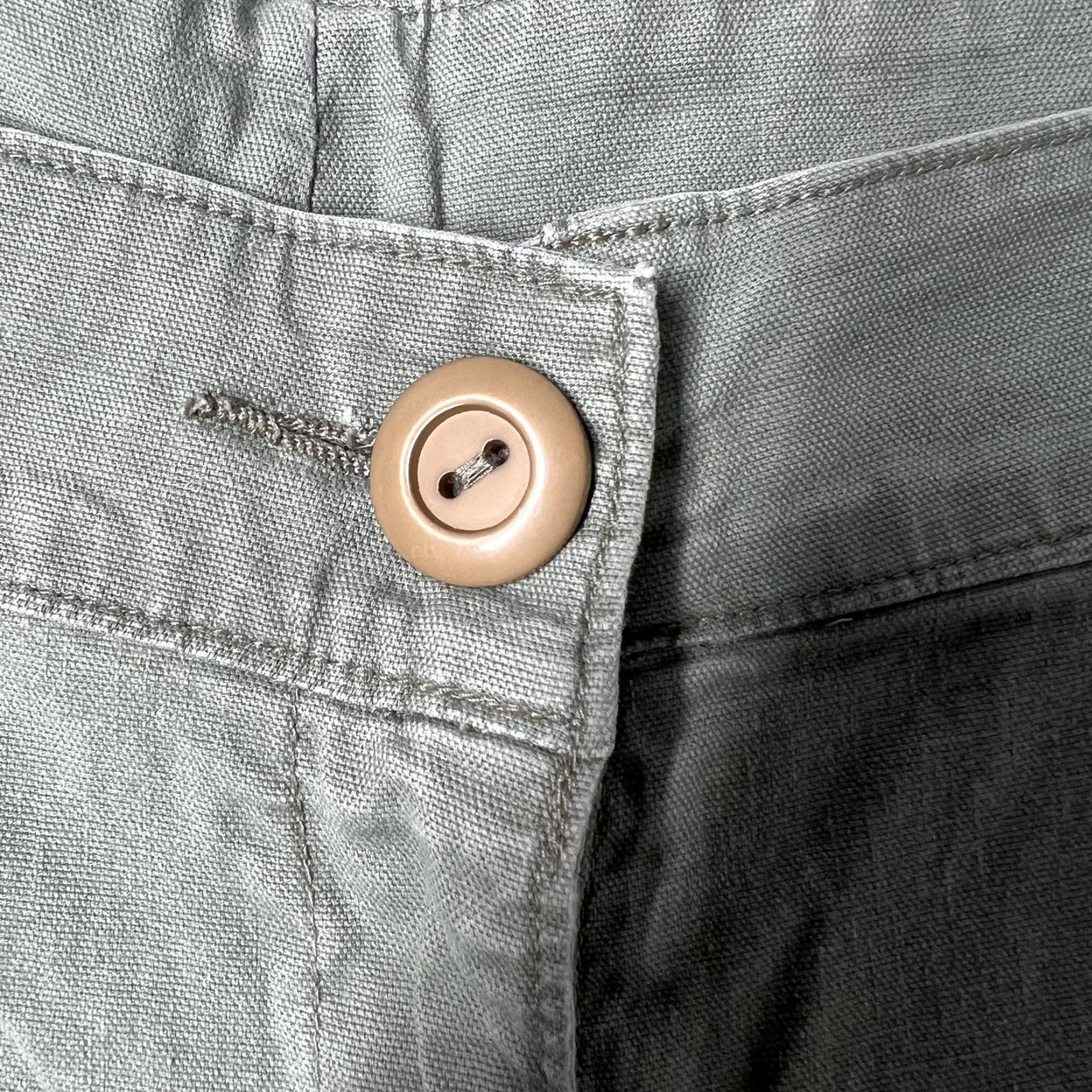 Vintage Woolrich Capri Pants Women's 14 Petite Sage Green 17” Inseam Cotton Spandex Pants Womens Capris Green 14 Woolrich Capris Size 36" / US 14 / IT 50 - 4 Thumbnail