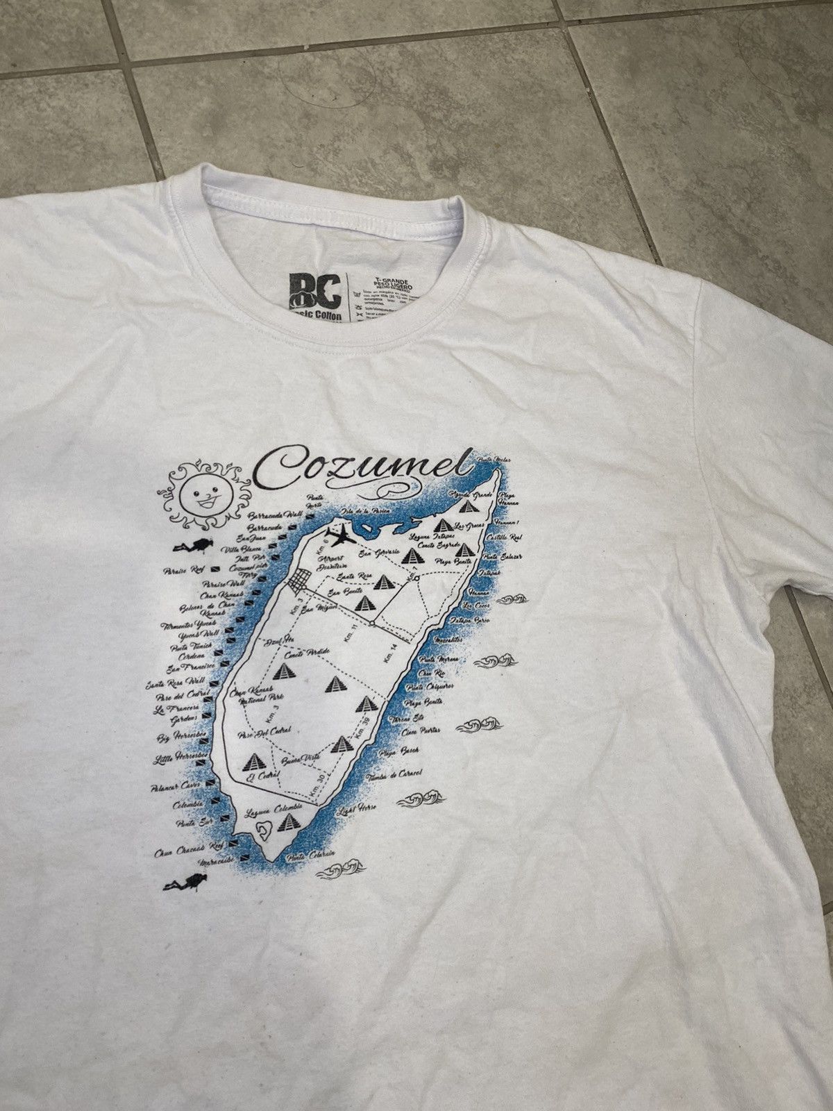 Other × Vintage 00s’Cozumel Mexico “Map” Tee Size US L / EU 52-54 / 3 - 2 Thumbnail