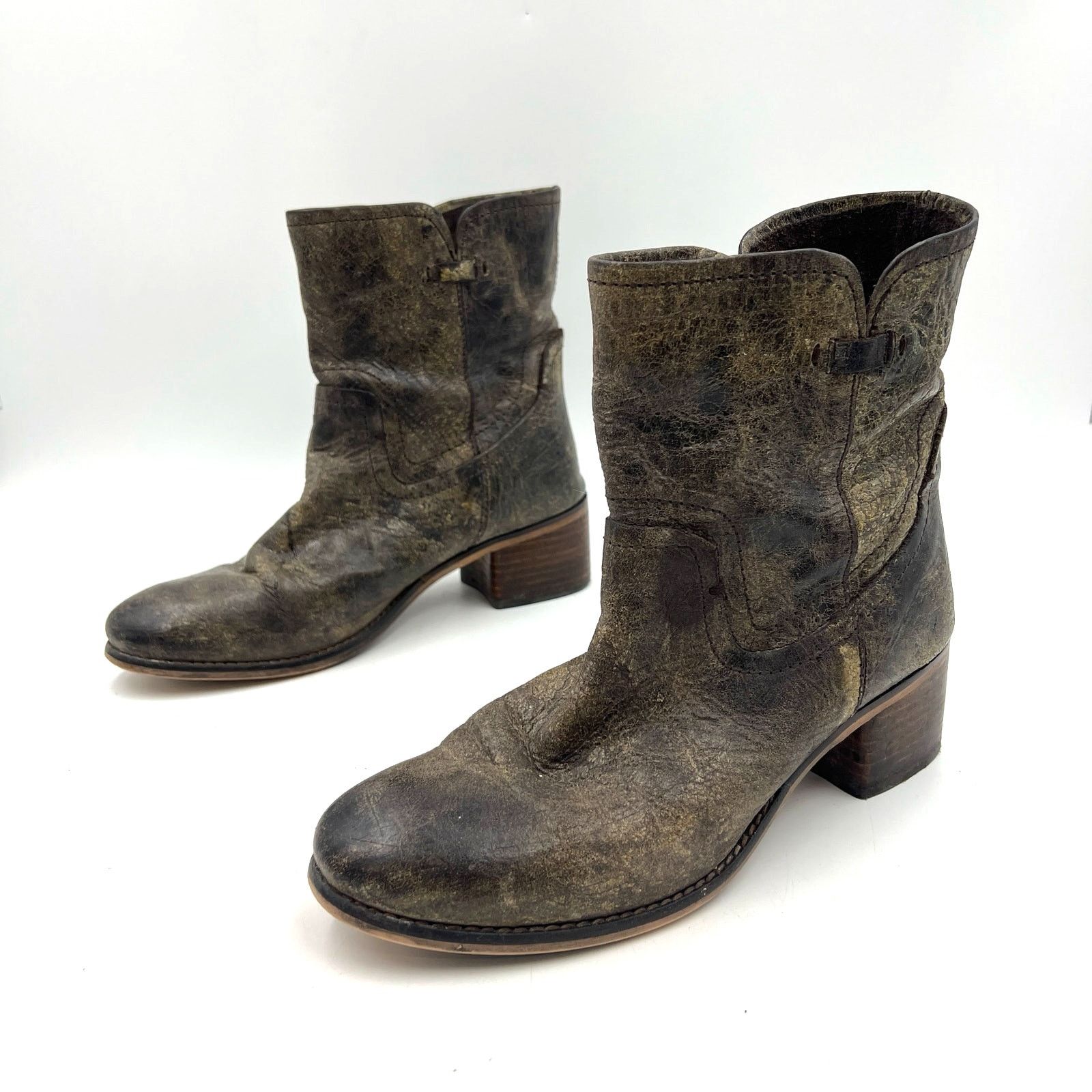 Diba True Diba West Haven Distressed Leather Boots Brown Size US 9.5 / IT 39.5 - 10 Thumbnail