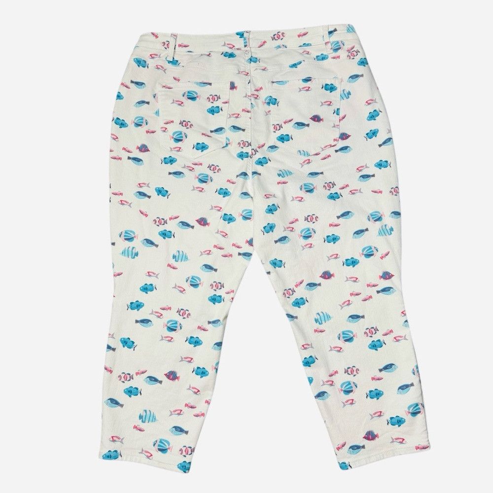 Talbots Talbots High Waist Jegging Crop Pants Fish Print Jeans Size Size 40" / US 18 - 2 Thumbnail