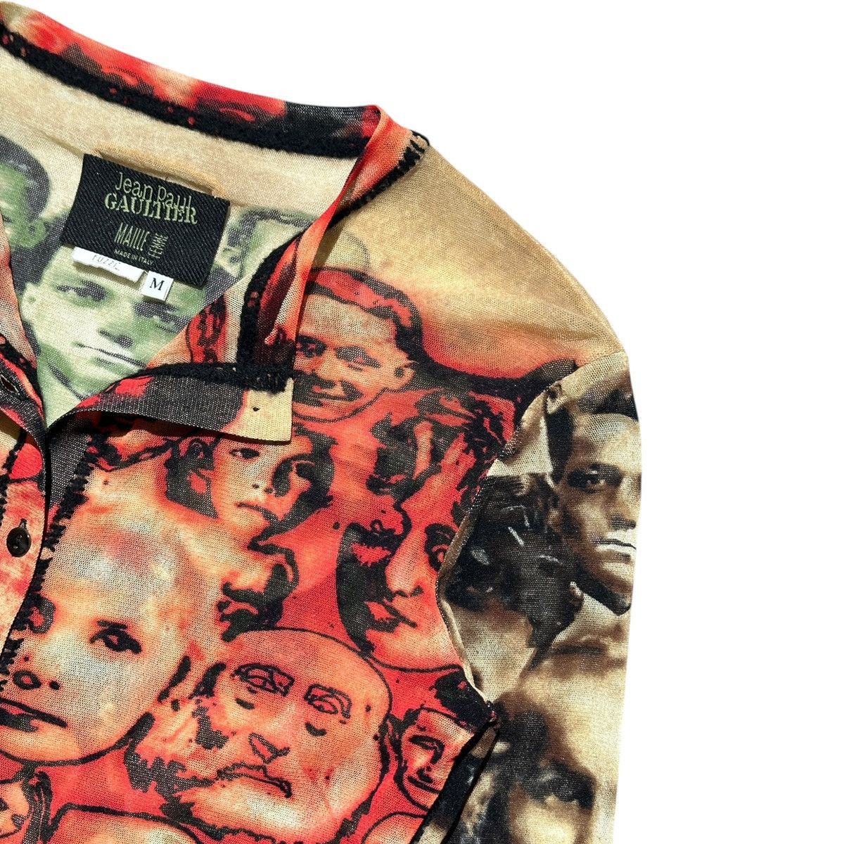Jean Paul Gaultier faces mesh button up Size US M / EU 48-50 / 2 - 2 Thumbnail