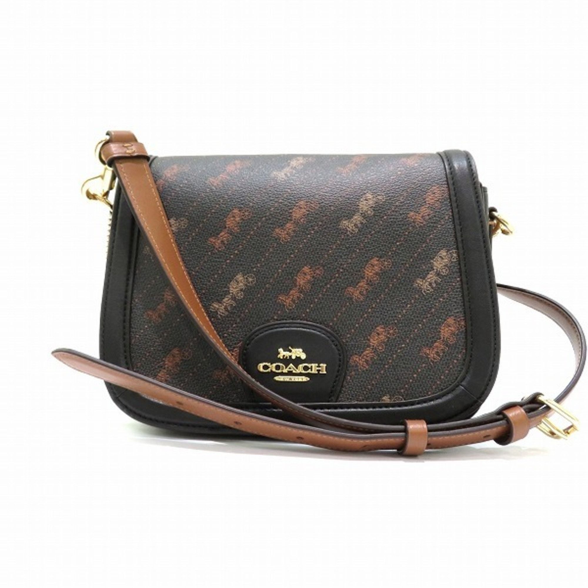 image of Coach C4059 Horse Carriage Crossbody Shoulder Bag Ladies in Black, Women's