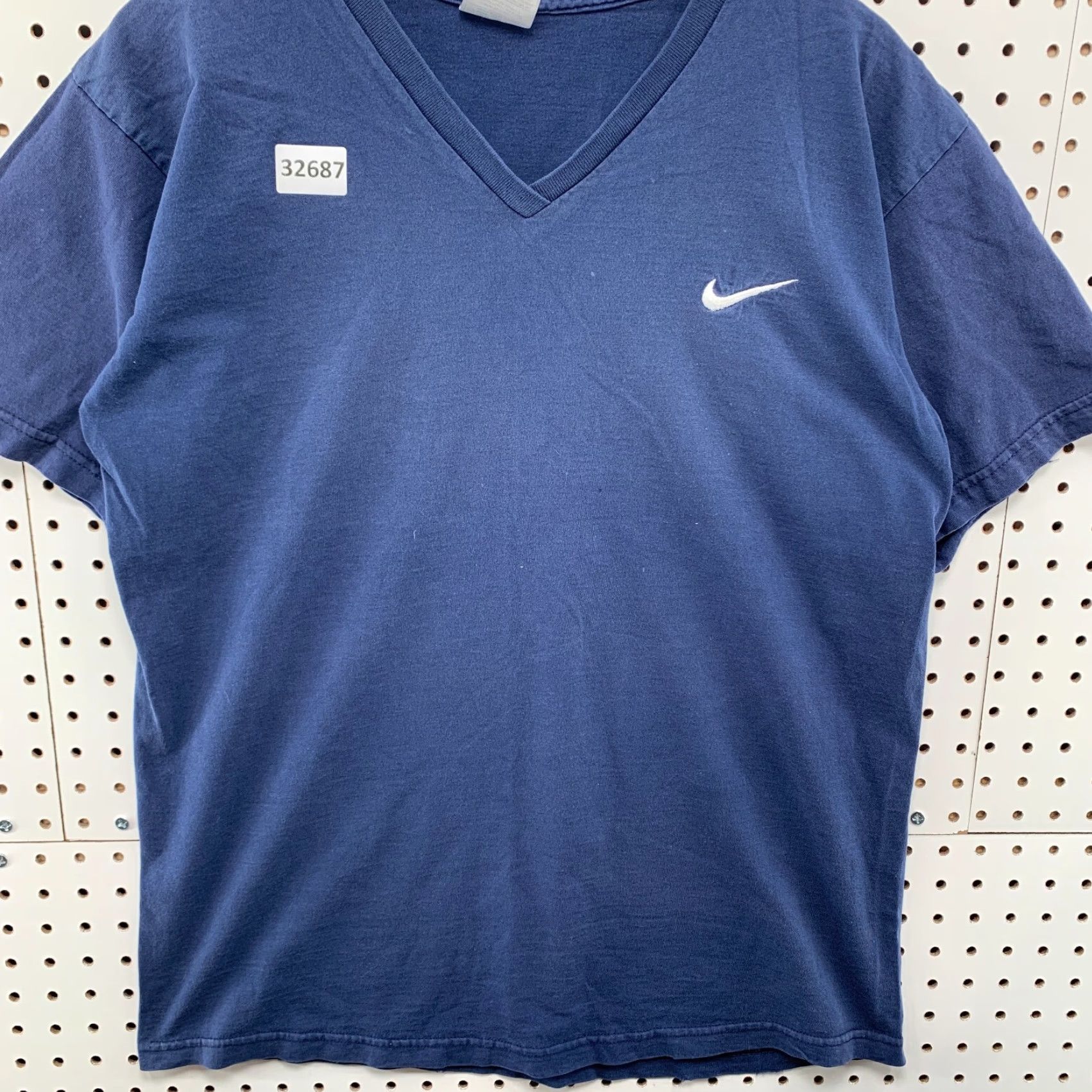Nike VINTAGE Nike Essential Shirt Mens MEDIUM Blue White Swoosh 21x28 Size US M / EU 48-50 / 2 - 6 Thumbnail