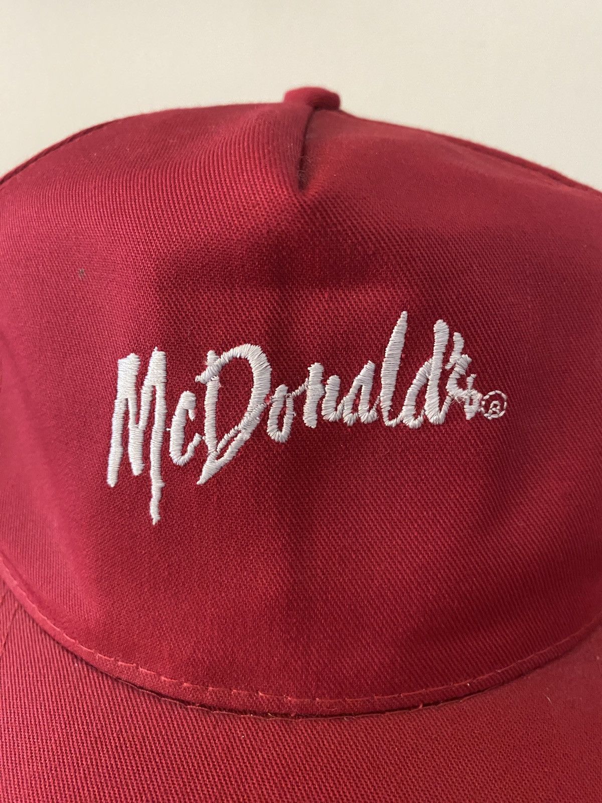 Vintage Vintage 80’s McDonald’s Red Uniform Snap Back Hat Cap Size ONE SIZE - 2 Thumbnail