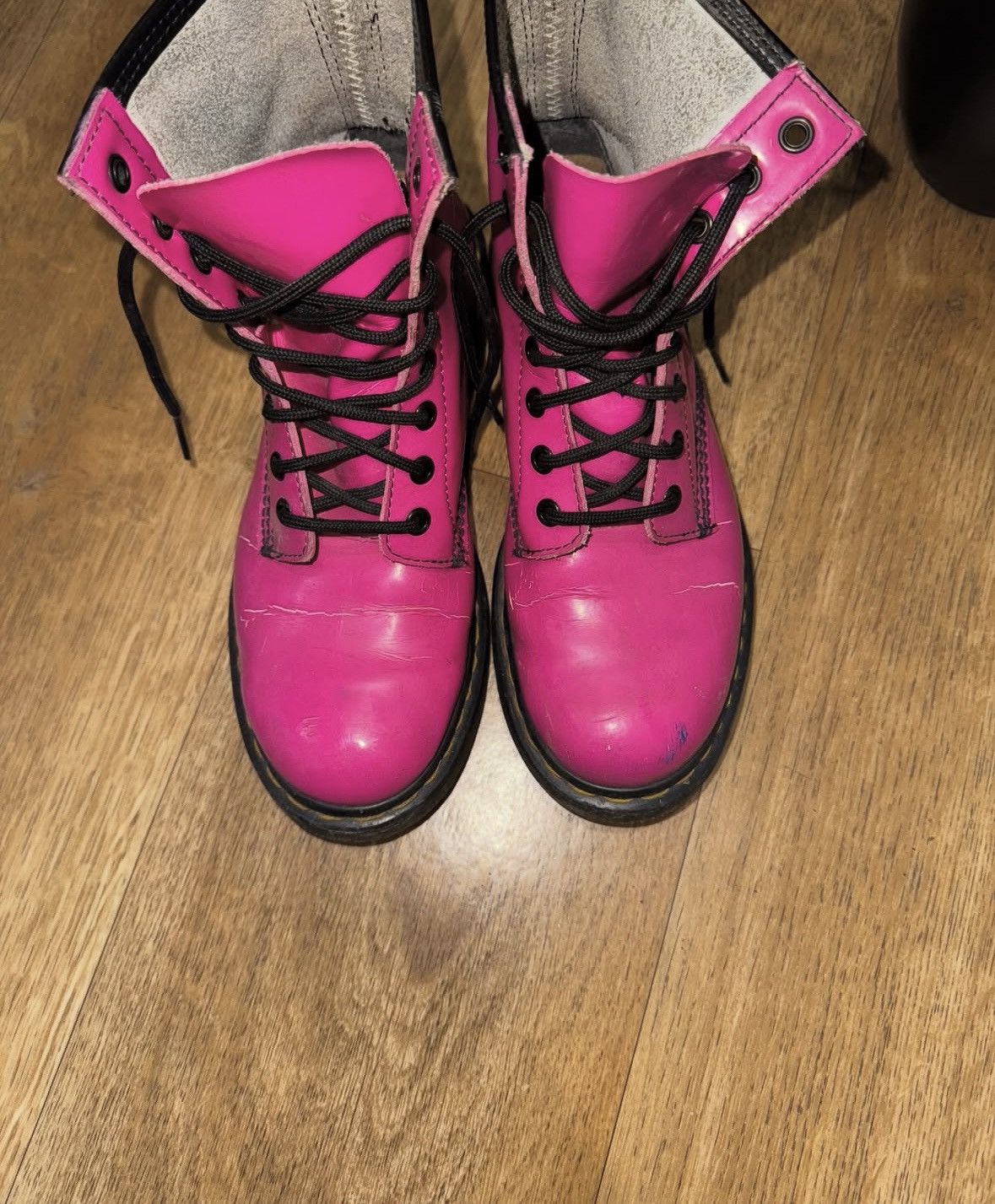 Dr. Martens VINTAGE DR. MARTENS PINK RAIN BOOTS Size US 7 / IT 37 - 5 Thumbnail