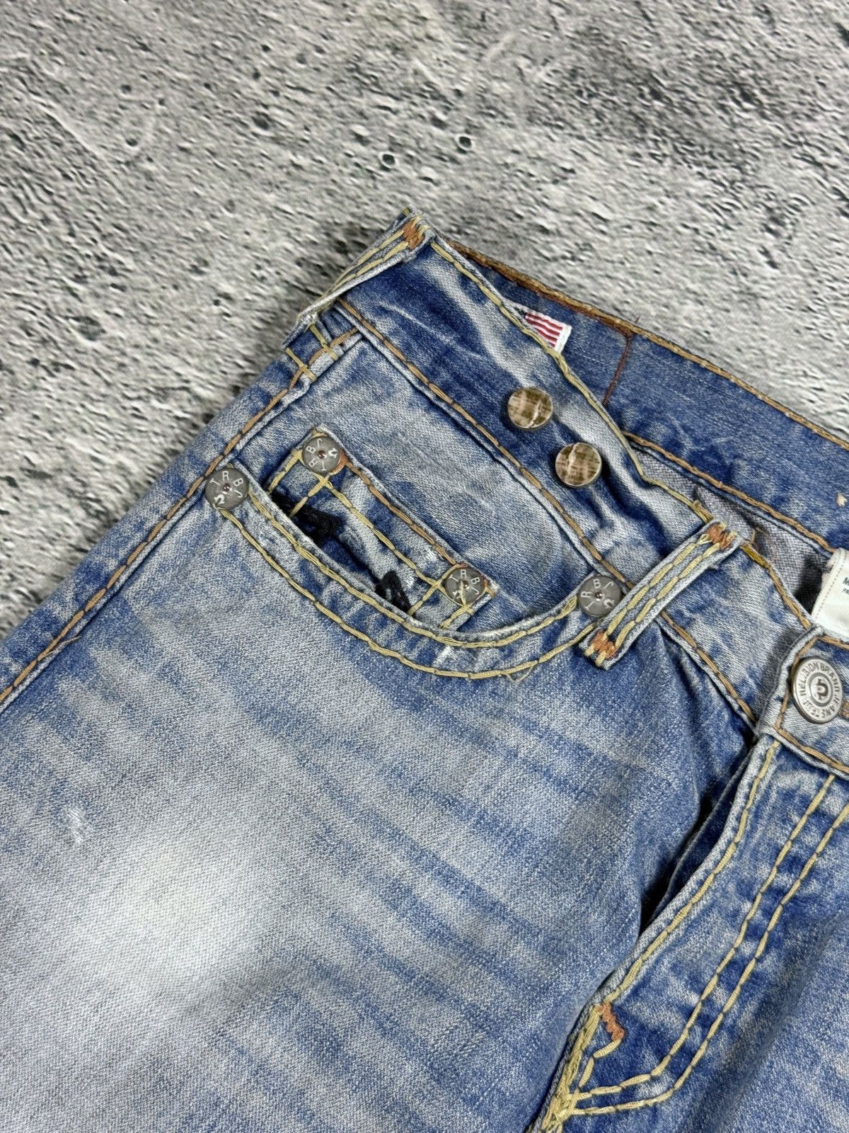 True Religion True Religion blue jeans Y2K Geno vintage thick stitching Size US 36 / EU 52 - 6 Thumbnail