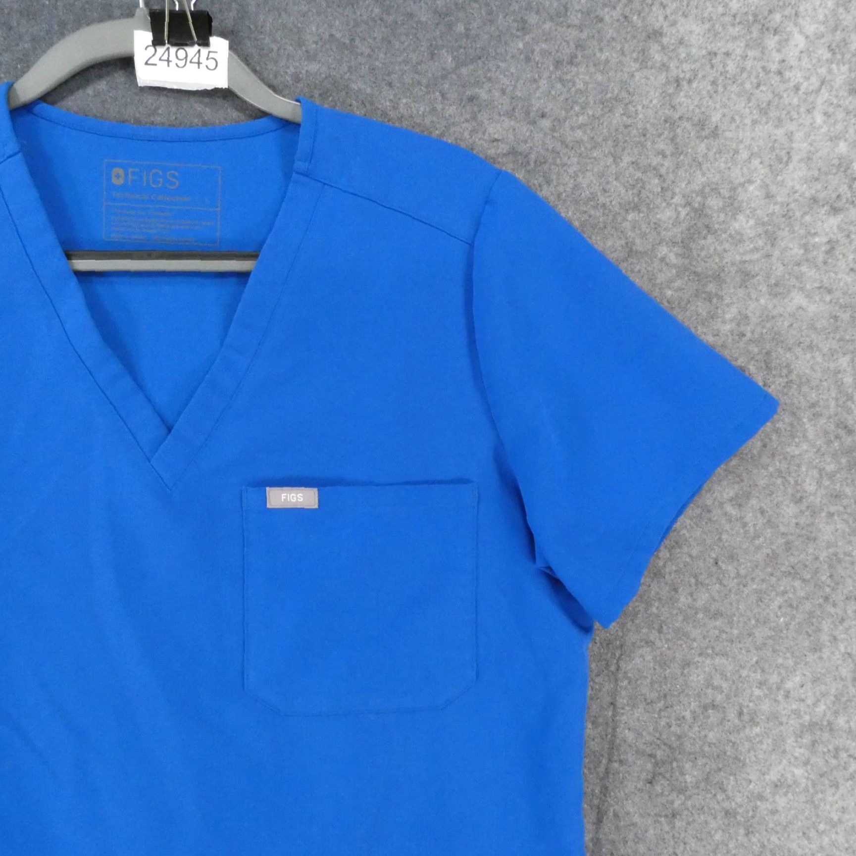Vintage FIGS Scrub Top Womens Large Short Sleeve Blue Technical Collection Medical Size L / US 10 / IT 46 - 6 Thumbnail