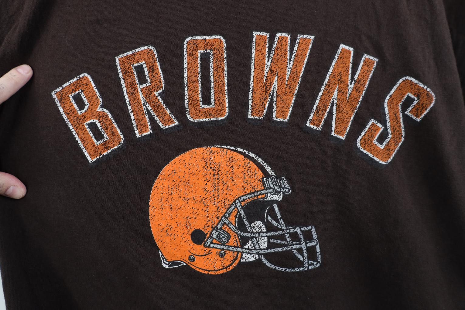 Vintage Retro Y2K NFL Cleveland Browns Football Short Sleeve T-Shirt Size US L / EU 52-54 / 3 - 4 Thumbnail