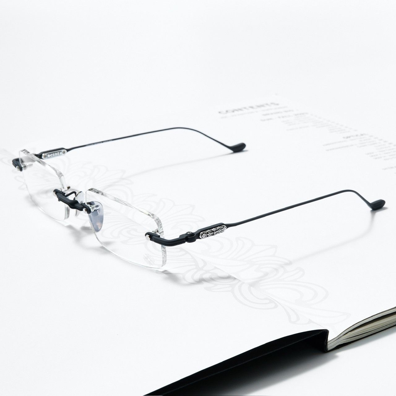Chrome Hearts CHROME HEARTS SOFFFFFFFFERS II MATTE BLACK/SHINY SILVER GLASSES Size ONE SIZE - 2 Thumbnail