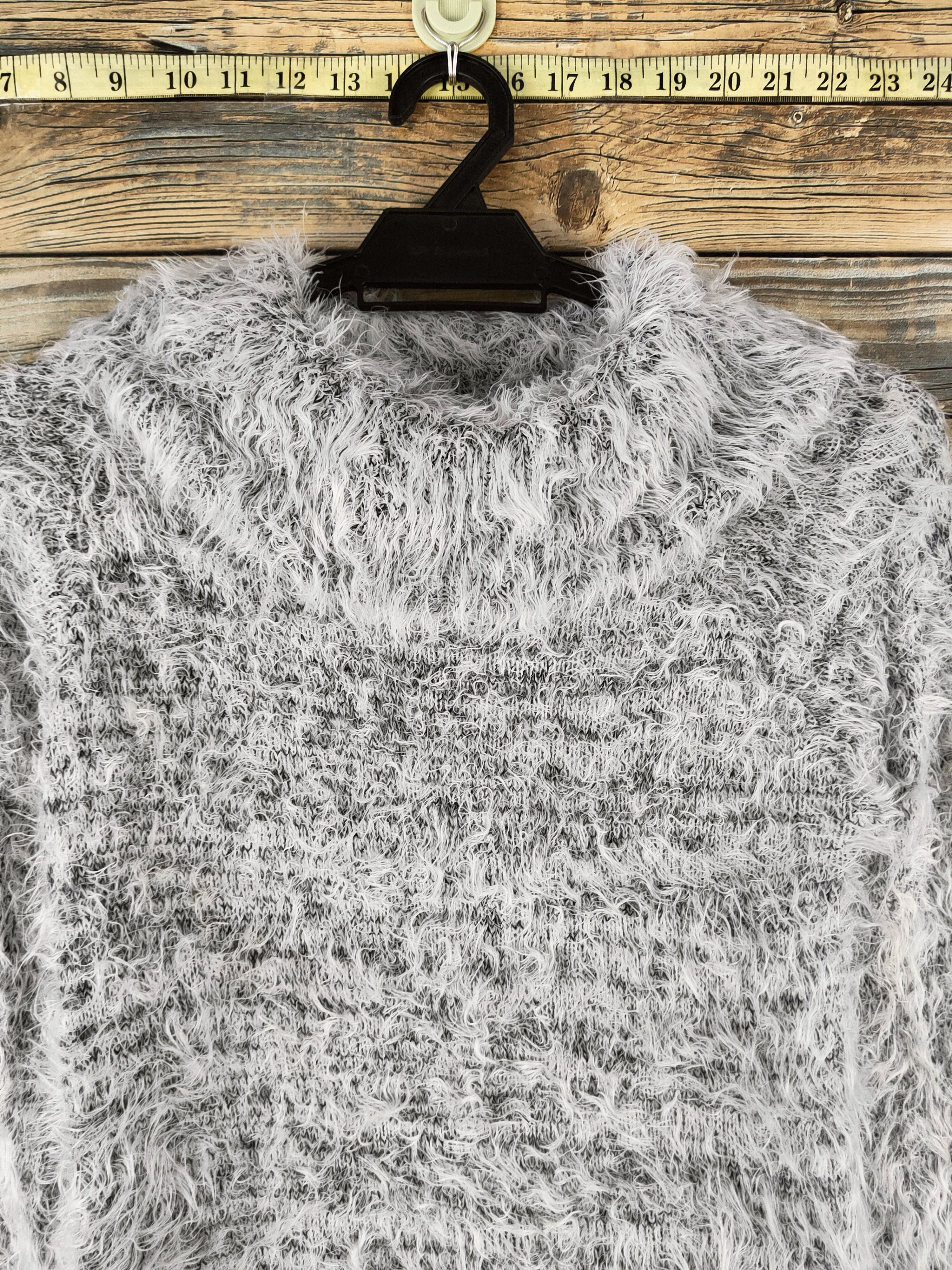 Japanese Brand DL Raf raf White shaggy Fur Mohair Knitwear #46-1009 Size M / US 6-8 / IT 42-44 - 2 Thumbnail