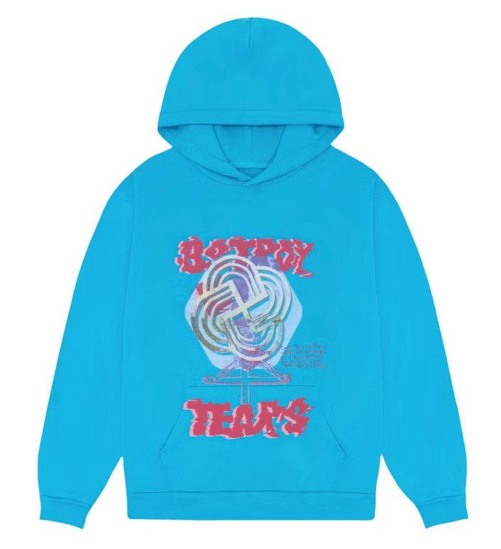 DENIM TEARS x Bstroy Tears Hooded Sweatshirt Blue Size US L / EU 52-54 / 3 - 1 Thumbnail