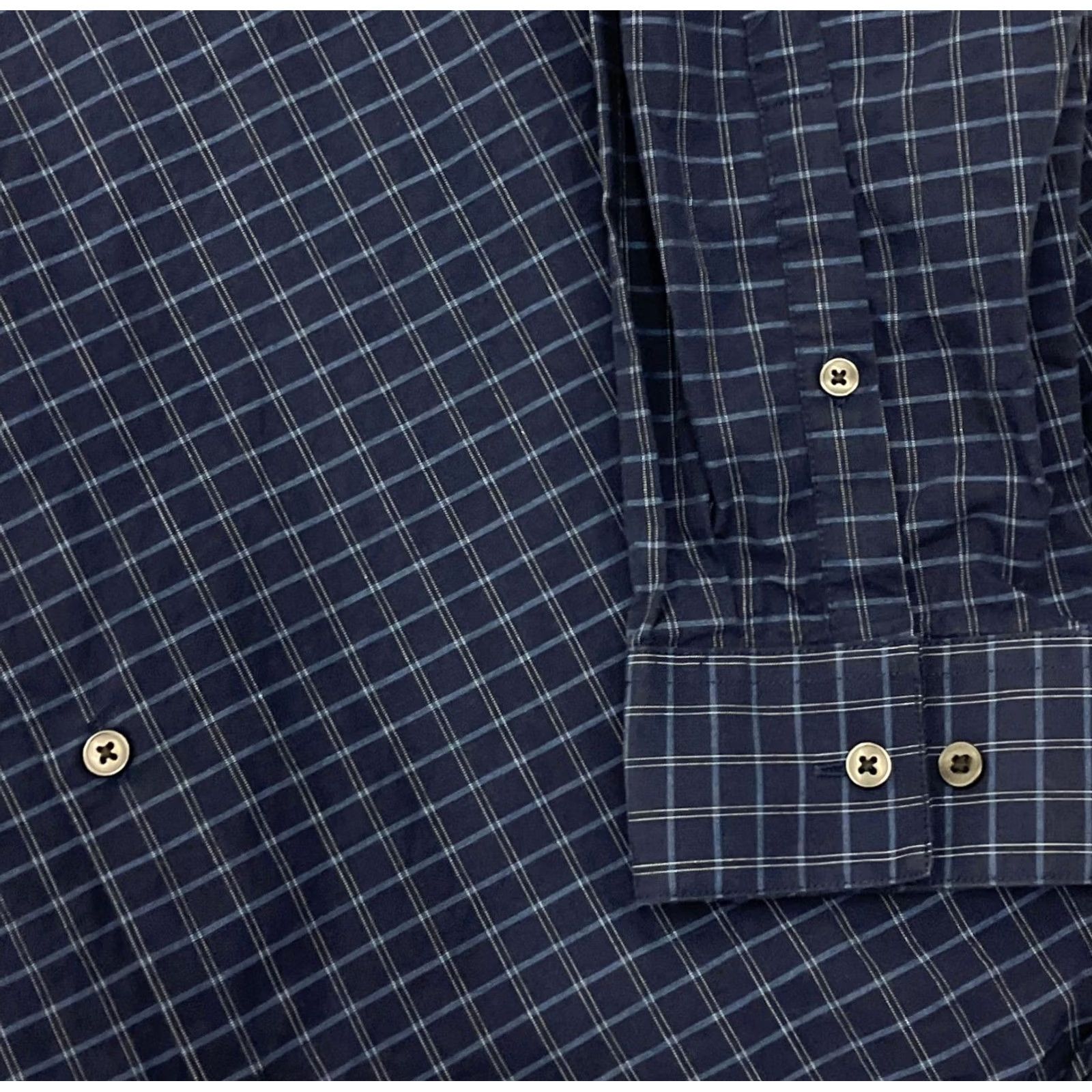 Calvin Klein Calvin Klein Shirt Mens XL Blue Check Slim Fit Long Sleeve Cotton Size US XL / EU 56 / 4 - 3 Thumbnail
