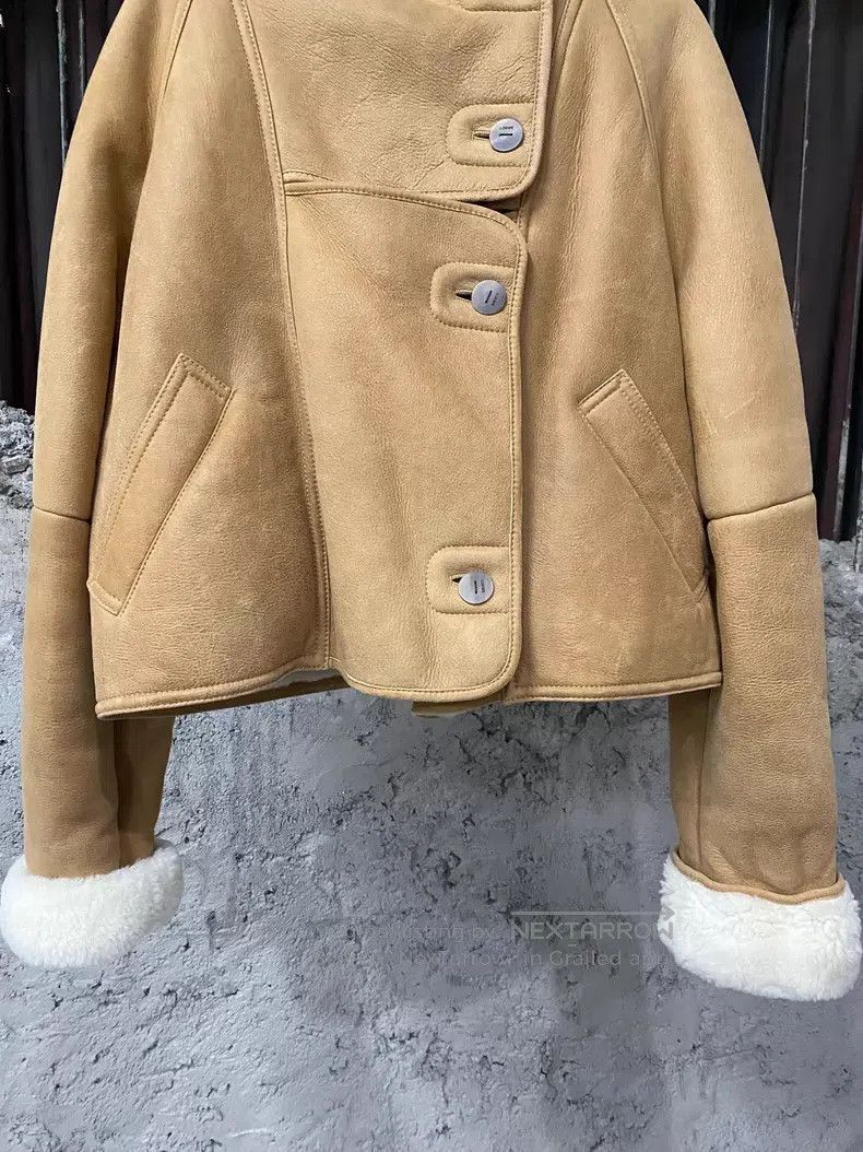 Loewe Loewe Leather and Fleece Jacket Size XS / US 0-2 / IT 36-38 - 4 Thumbnail