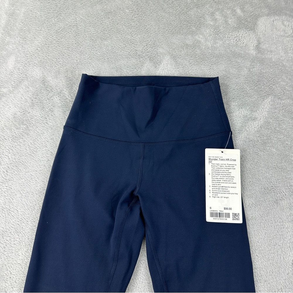 Lululemon Lululemon NWT Wunder Train High-Rise Crop 23" True Navy Wom Size 28" / US 6 / IT 42 - 7 Thumbnail