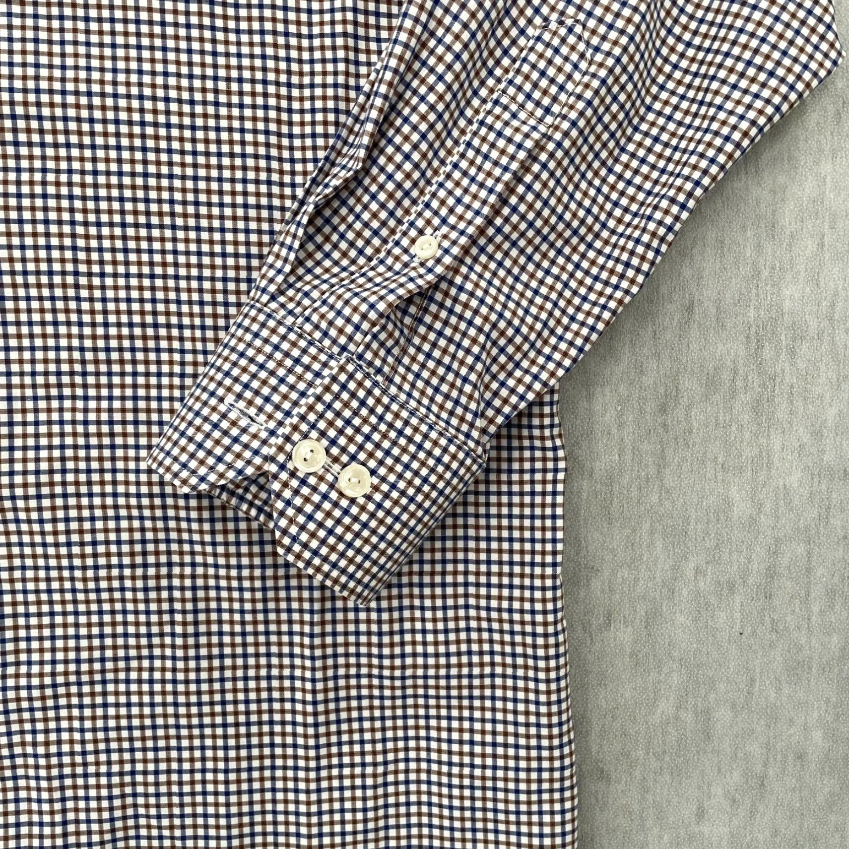 Eton Eton Shirt Adult L Slim Multicolor Blue Brown Check Button Up Long Sleeve Mens Size US L / EU 52-54 / 3 - 4 Thumbnail