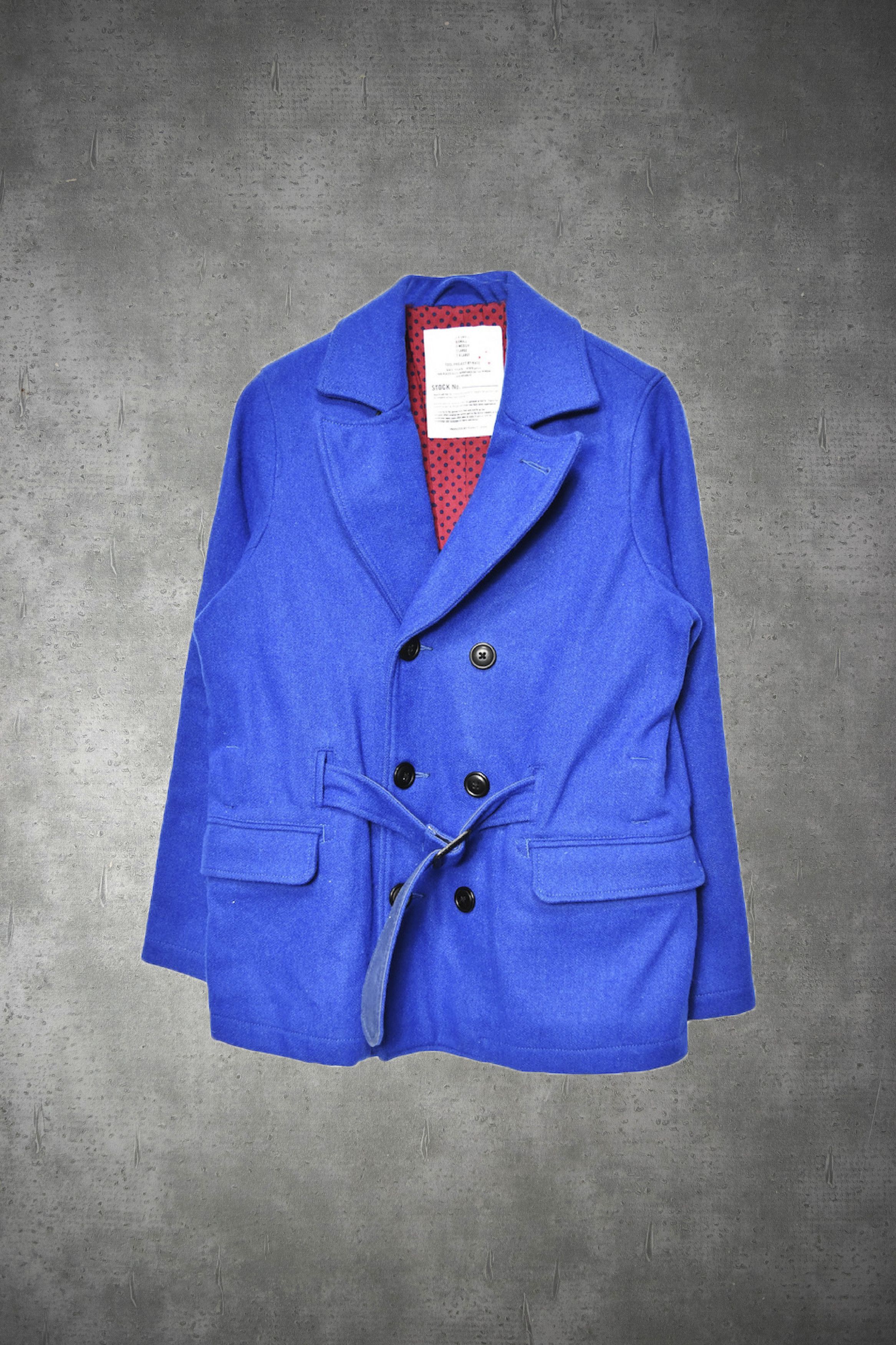 image of Kato/color Pea Coat/25092 - 0600 50 in Blue, Men's (Size Small)