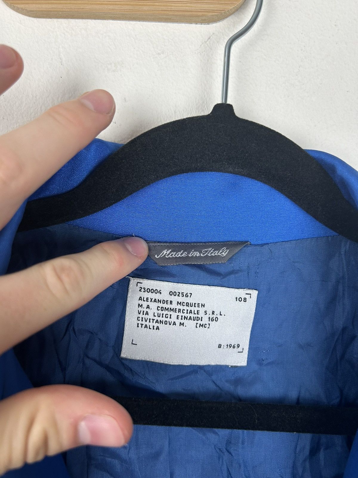 Alexander McQueen × Vintage 🧿chinese belted coat navy blue Size US S / EU 44-46 / 1 - 5 Thumbnail