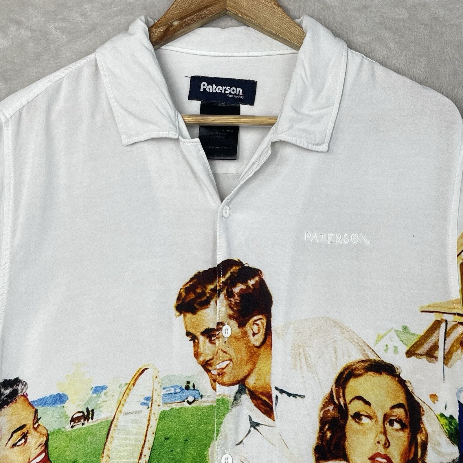 Paterson League Paterson League Montclair Tennis Club Rayon Shirt L Retro Size US L / EU 52-54 / 3 - 3 Thumbnail