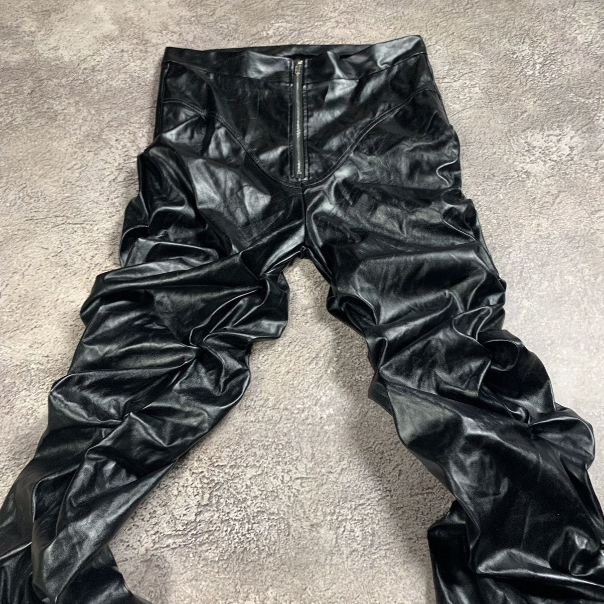 If Six Was Nine VINTAGE Y2K LEATHER STYLE PANTS FLARED SPRING JAPAN 90S Size 30" / US 8 / IT 44 - 6 Thumbnail