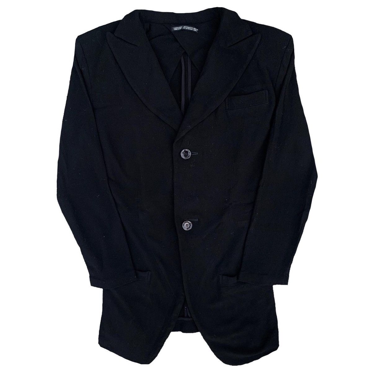 Image of Yohji Yamamoto Long Blazer in Black, Women's (Size Small)