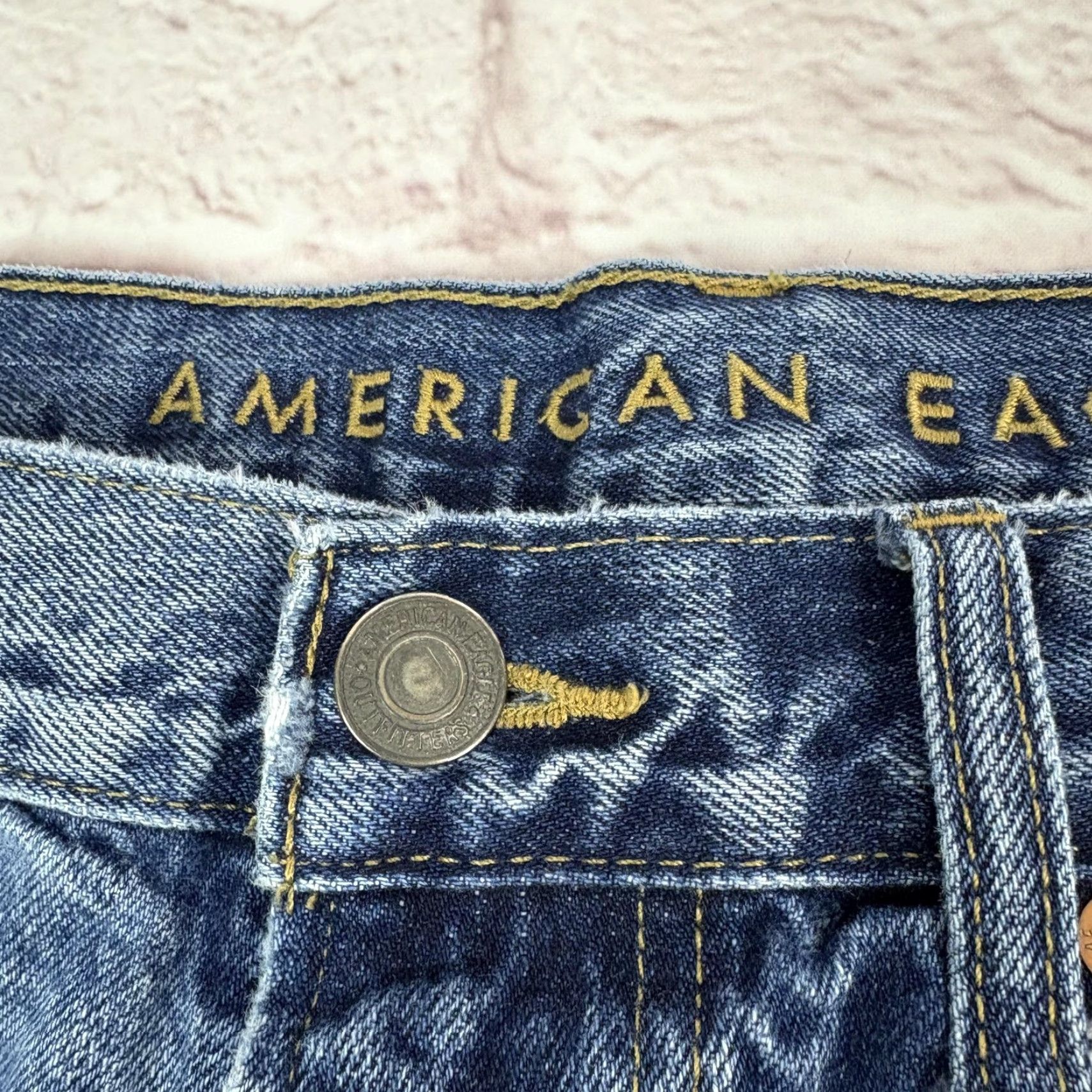 American Eagle Outfitters American Eagle Outfitters Jeans Mens 33x26 Blue Distressed Straight Denim Size US 33 - 2 Thumbnail