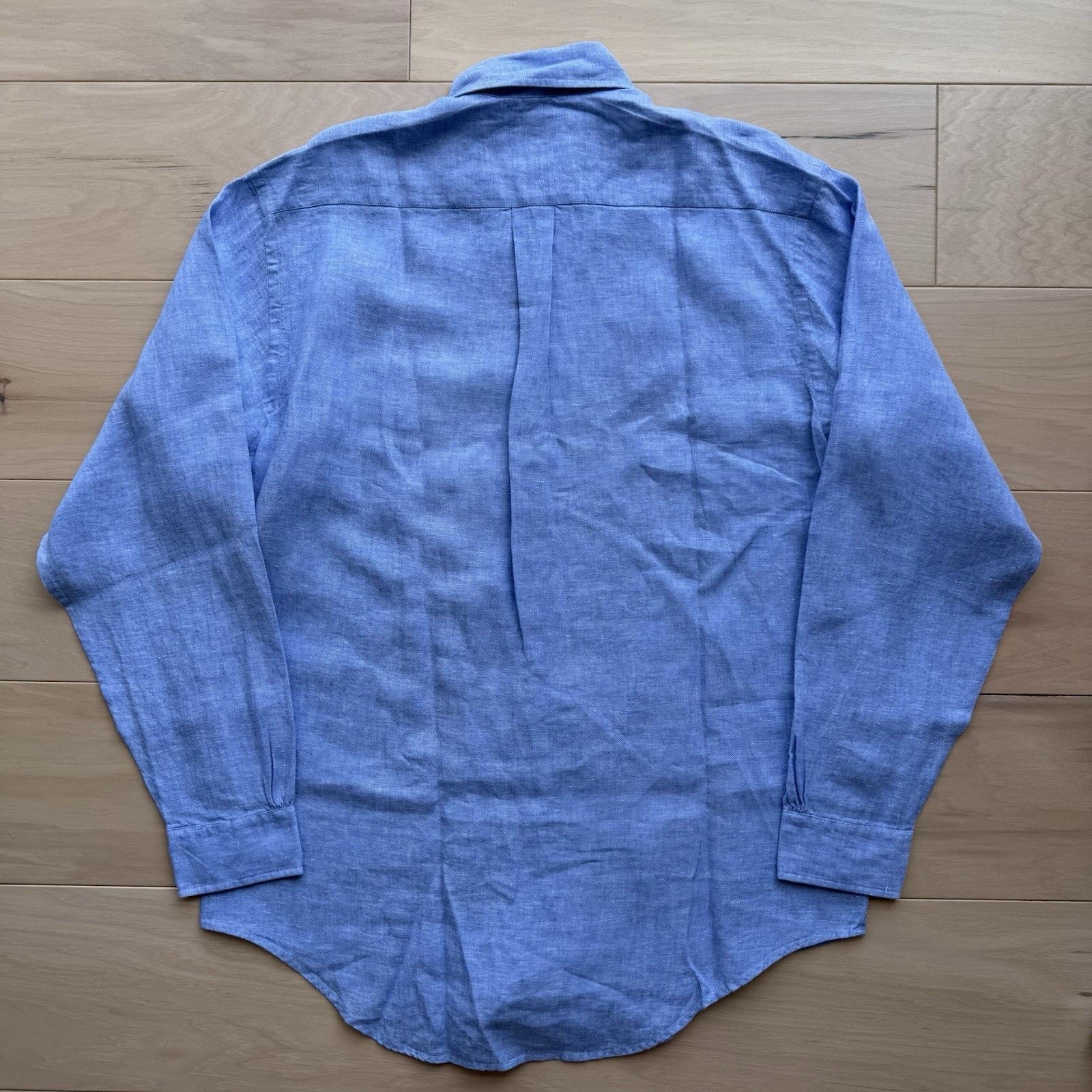 Brooks Brothers Brooks Brothers Linen Shirt Medium Blue Button Up New York Size US M / EU 48-50 / 2 - 7 Thumbnail