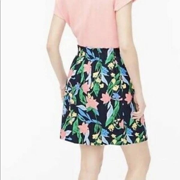 J.Crew J.Crew Floral Paper Bag Waist Mini Skirt 12 Linen Blend Pock Size 34" / US 12 / IT 48 - 1 Thumbnail