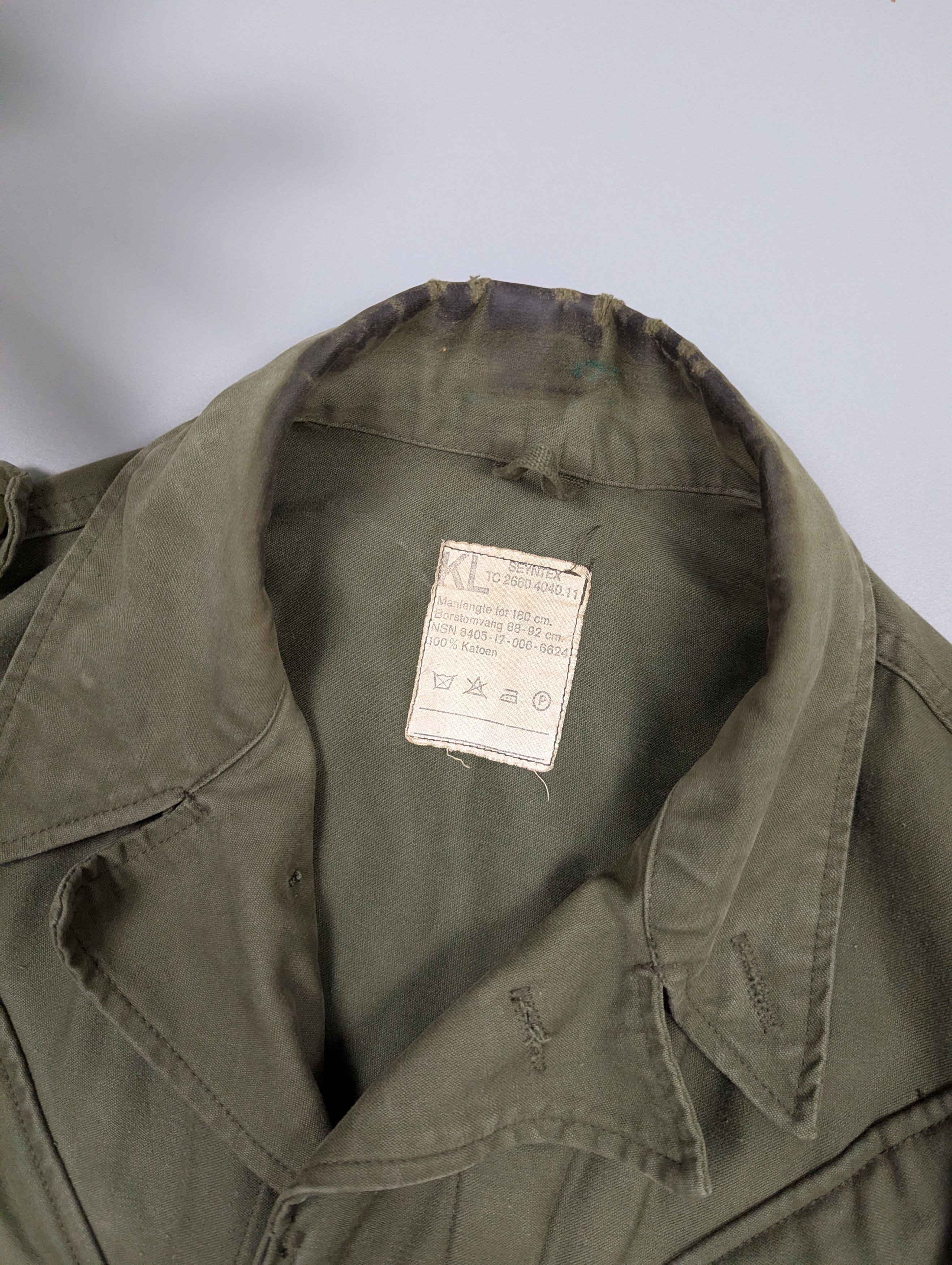 Vintage 1980s Dutch Army Field Jacket Military Cotton Utility Coat Size US M / EU 48-50 / 2 - 7 Thumbnail
