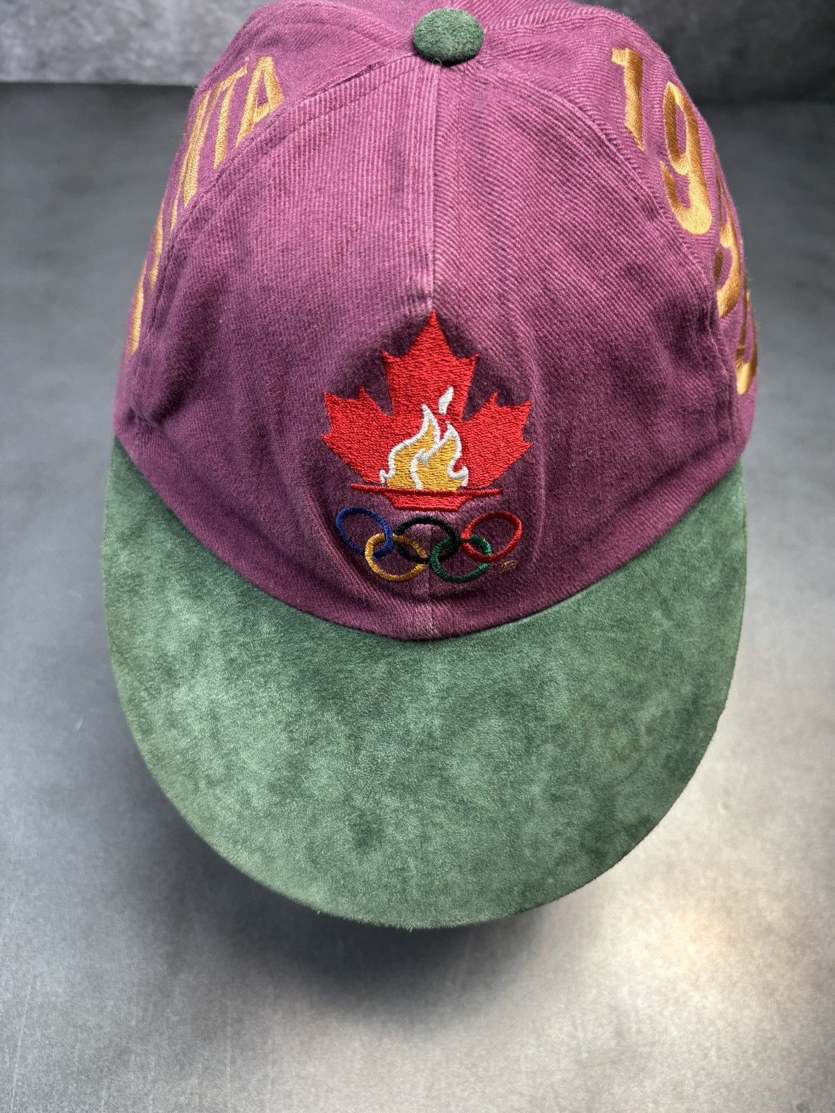 USA Olympics × Vintage 1996 Atlanta Olympics Cap Vintage Baseball Hat Suede Brim Size ONE SIZE - 6 Thumbnail