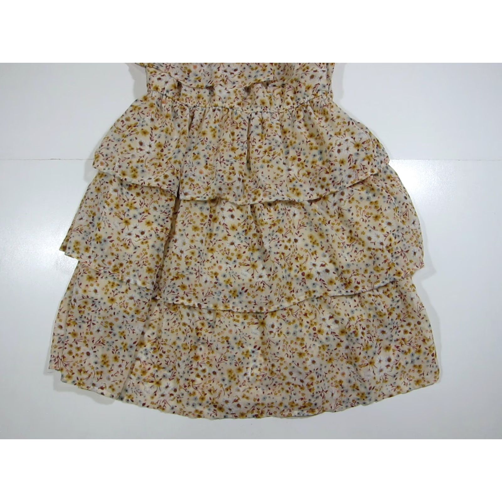 Vintage Mimi Chica Yellow Pink Blue Floral Off Shoulder Ruffle Sun Dress Women Small Size S / US 4 / IT 40 - 6 Thumbnail
