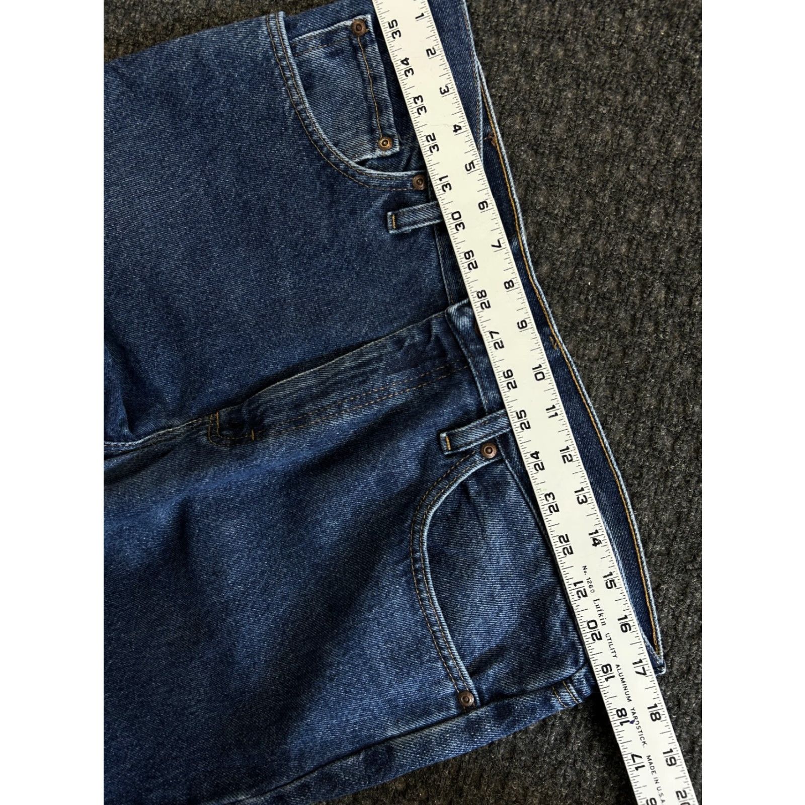 Wrangler VINTAGE Wrangler Jeans 33 x 22 Regular Straight Fit 96501MR Real Work Distressed Size US 33 - 4 Thumbnail
