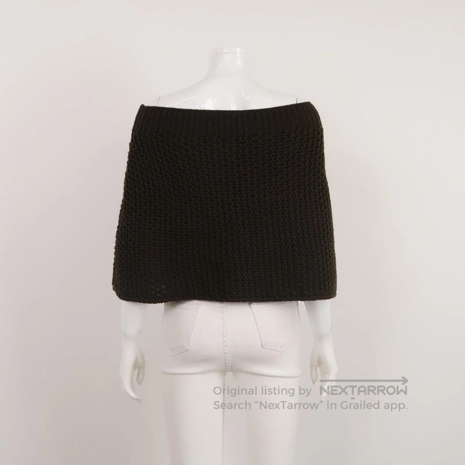 Prada Prada Wool Woven Poncho in Deep Brown . Size L / US 10 / IT 46 - 2 Thumbnail