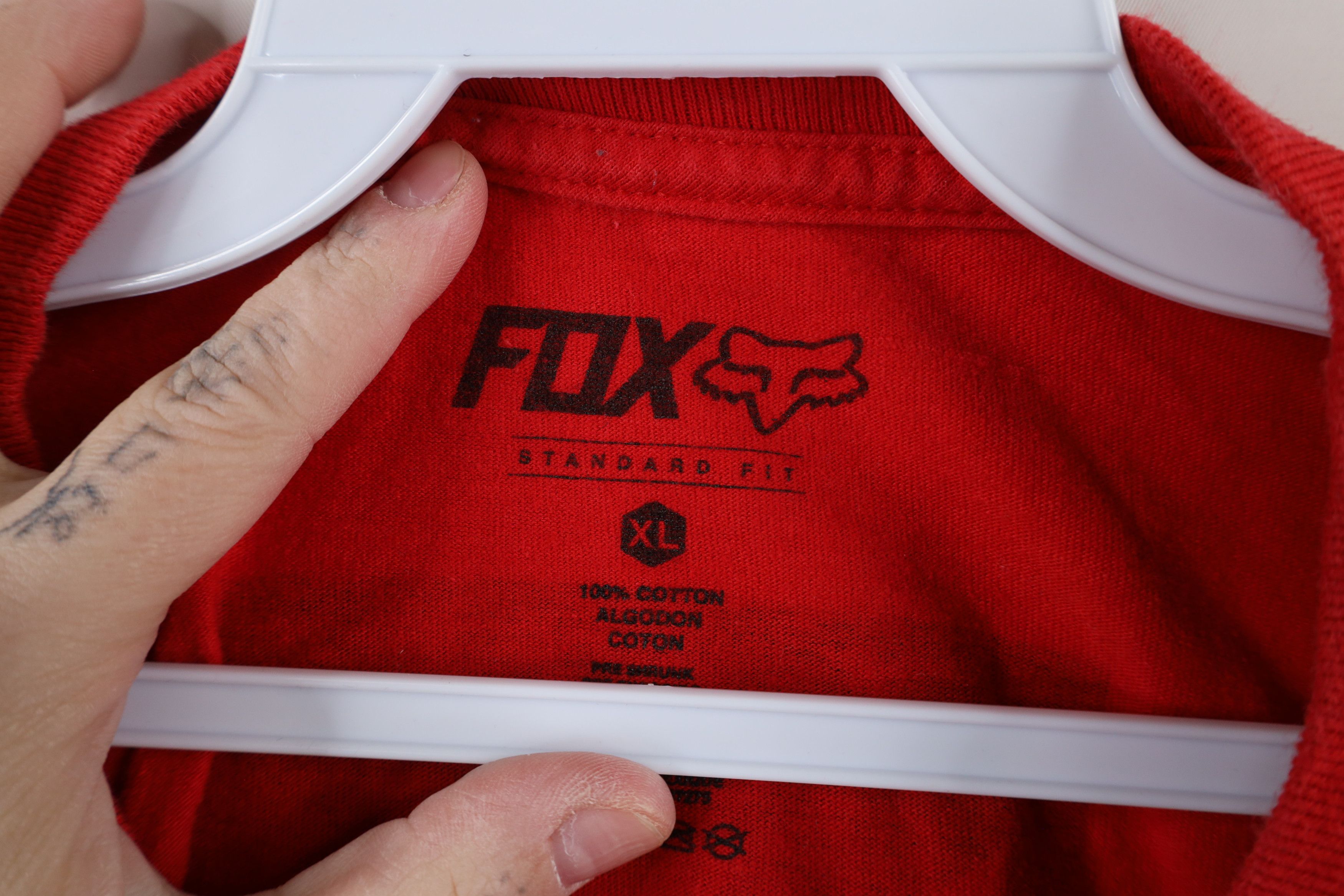 Fox Racing × Vintage Vintage Fox Racing Spell Box Logo Short Sleeve T-Shirt Red Size US XL / EU 56 / 4 - 6 Thumbnail