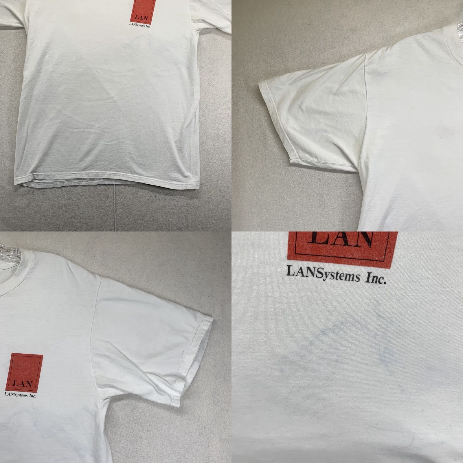 Jerzees VINTAGE Microsoft T-Shirt Men Medium Small White 90s Computer Tech Logo Slim Fit USA Size US M / EU 48-50 / 2 - 8 Thumbnail