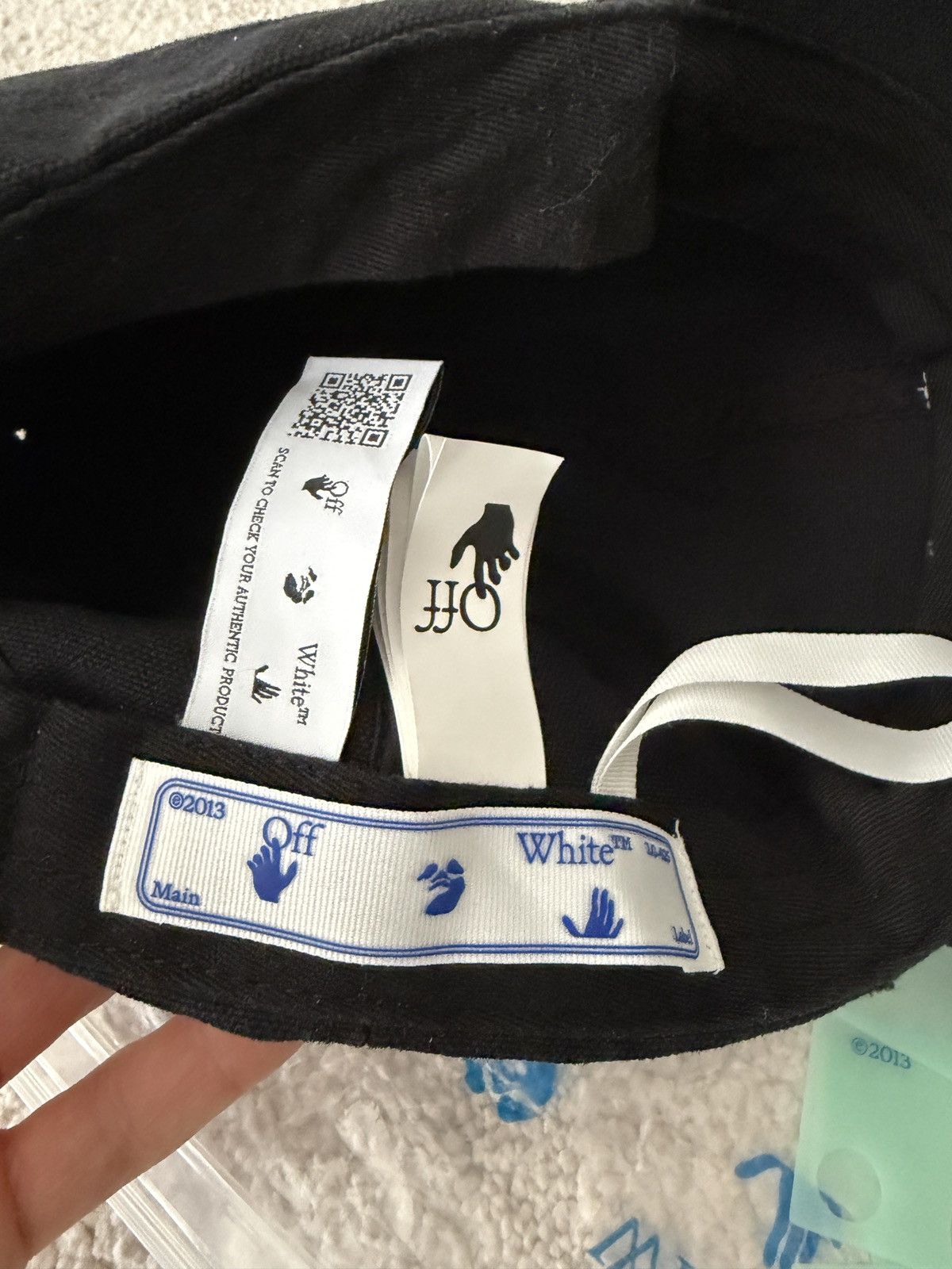 Off-White Off White Baseball Cap in Washed Black Size ONE SIZE - 3 Thumbnail