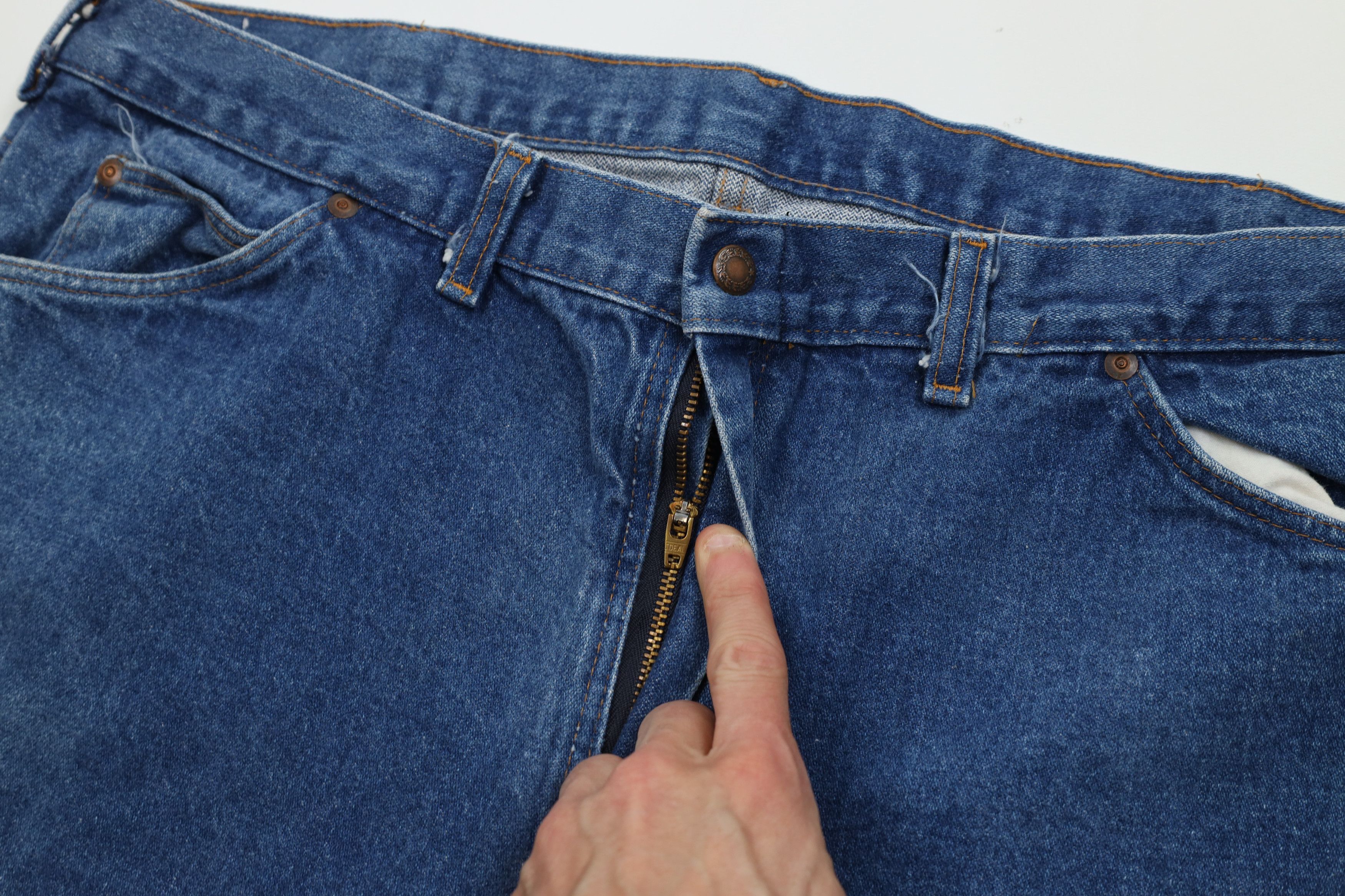 Vintage Vintage 70s Streetwear Straight Leg Denim Jeans Blue USA Size US 40 / EU 56 - 9 Thumbnail