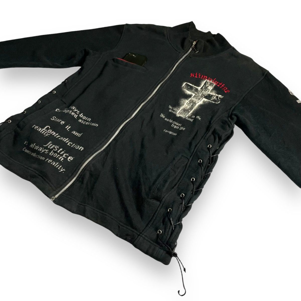 If Six Was Nine × Japanese Brand × Le Grande Bleu (L.G.B.) 🇯🇵 SLASH NUMBER SEDITIONARIES PUNK FULL ZIP SWEATER JACKET Size US M / EU 48-50 / 2 - 3 Thumbnail