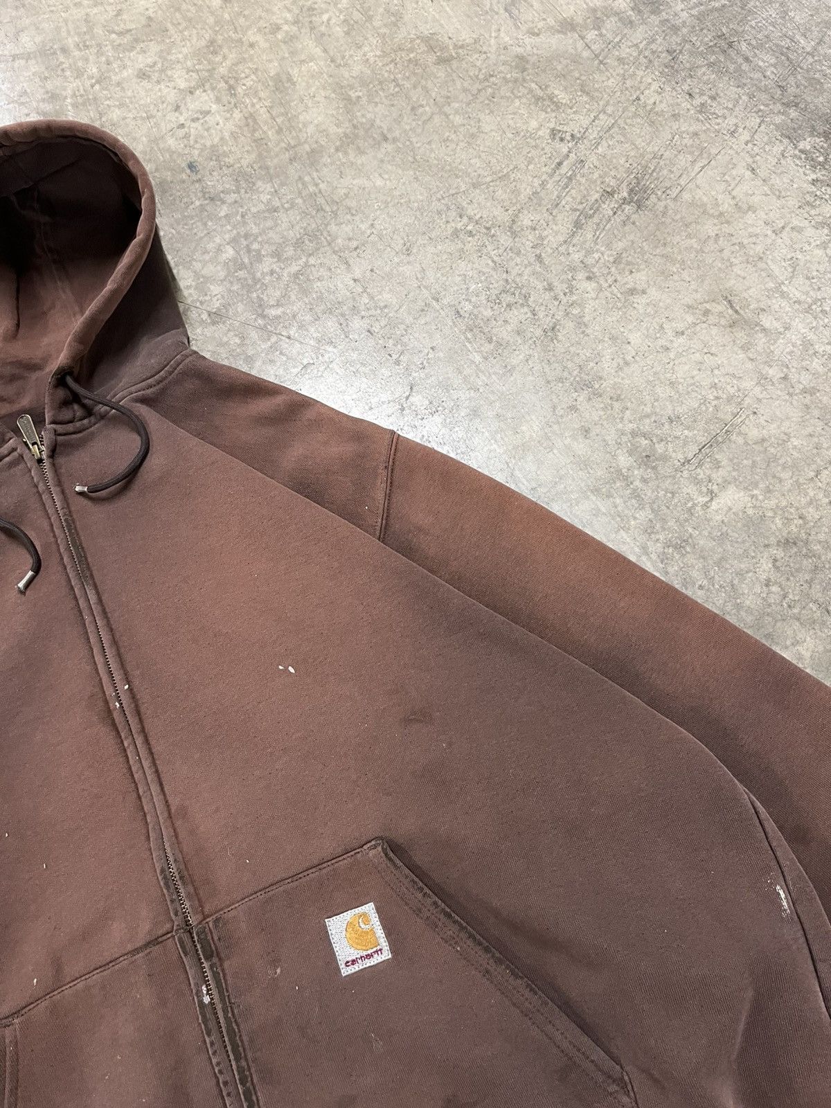 Carhartt × Vintage Carhartt mocha brown earth tone sun faded distressed zip up Size US XL / EU 56 / 4 - 4 Thumbnail