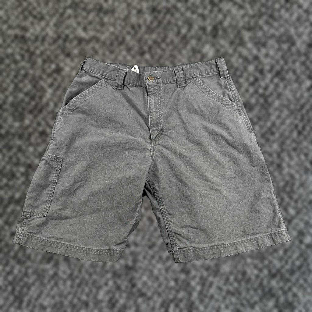 Carhartt Carhartt Shorts Cargo Gray Men's 36 Workwear Outdoor Flat Front Pockets Regular Cargo Pocket Size 36 USA Outdoor Workwear Mens Gray Cotton B147-FAT Size US 36 / EU 52 - 1 Thumbnail