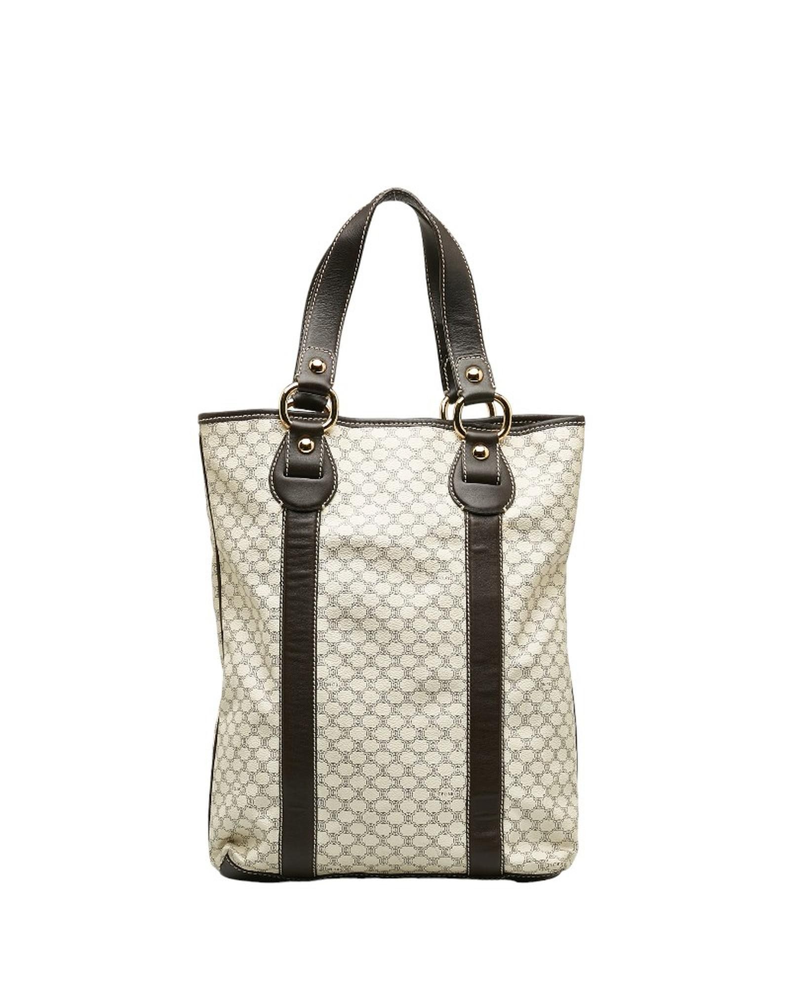 image of Vertical Tote Bag In B Condition By Celine in White, Women's